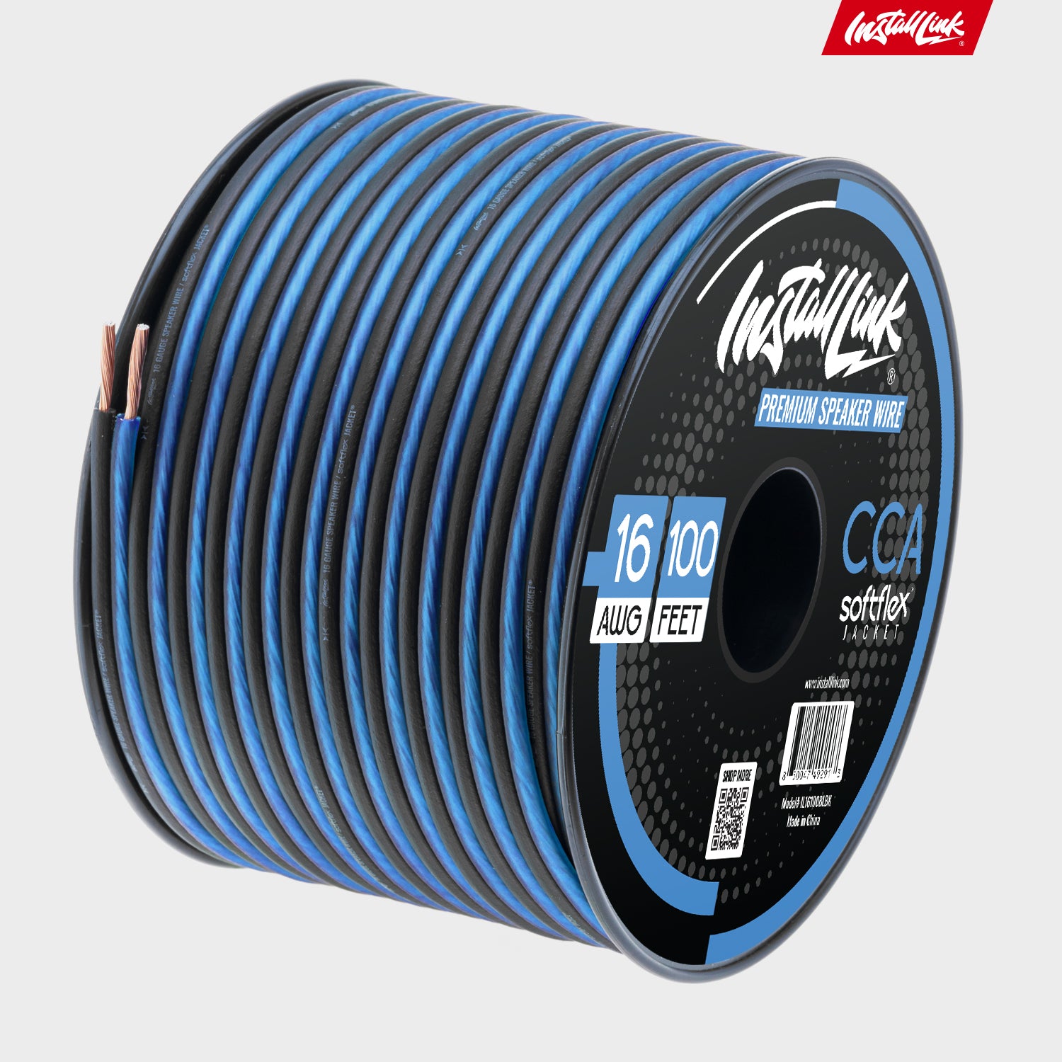 Speaker Wire 16 Gauge, CCA, 100ft, Blue/Black with 12 Banana Plugs image 8