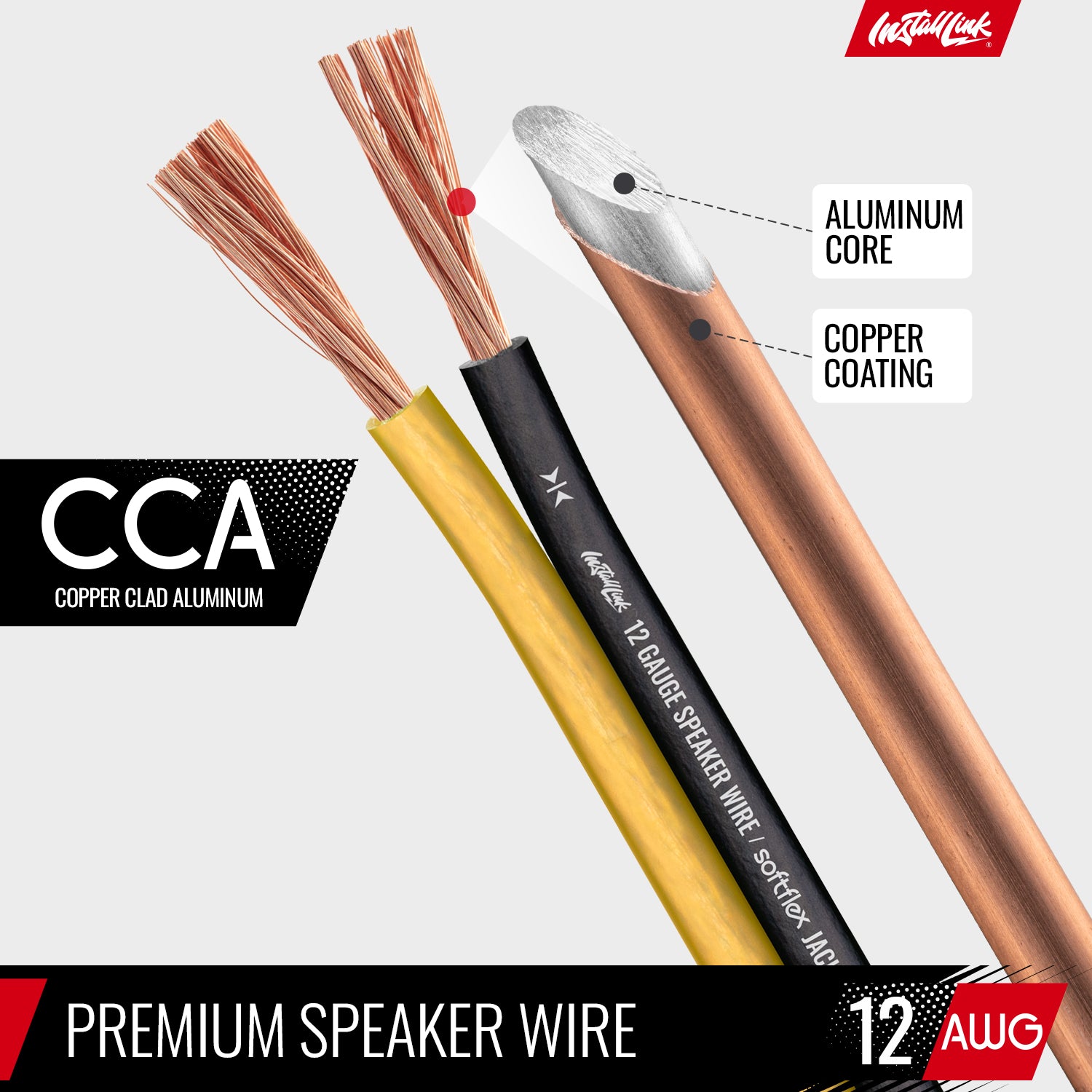 Speaker Wire 12 Gauge CCA, 100ft, Yellow/Black image 5