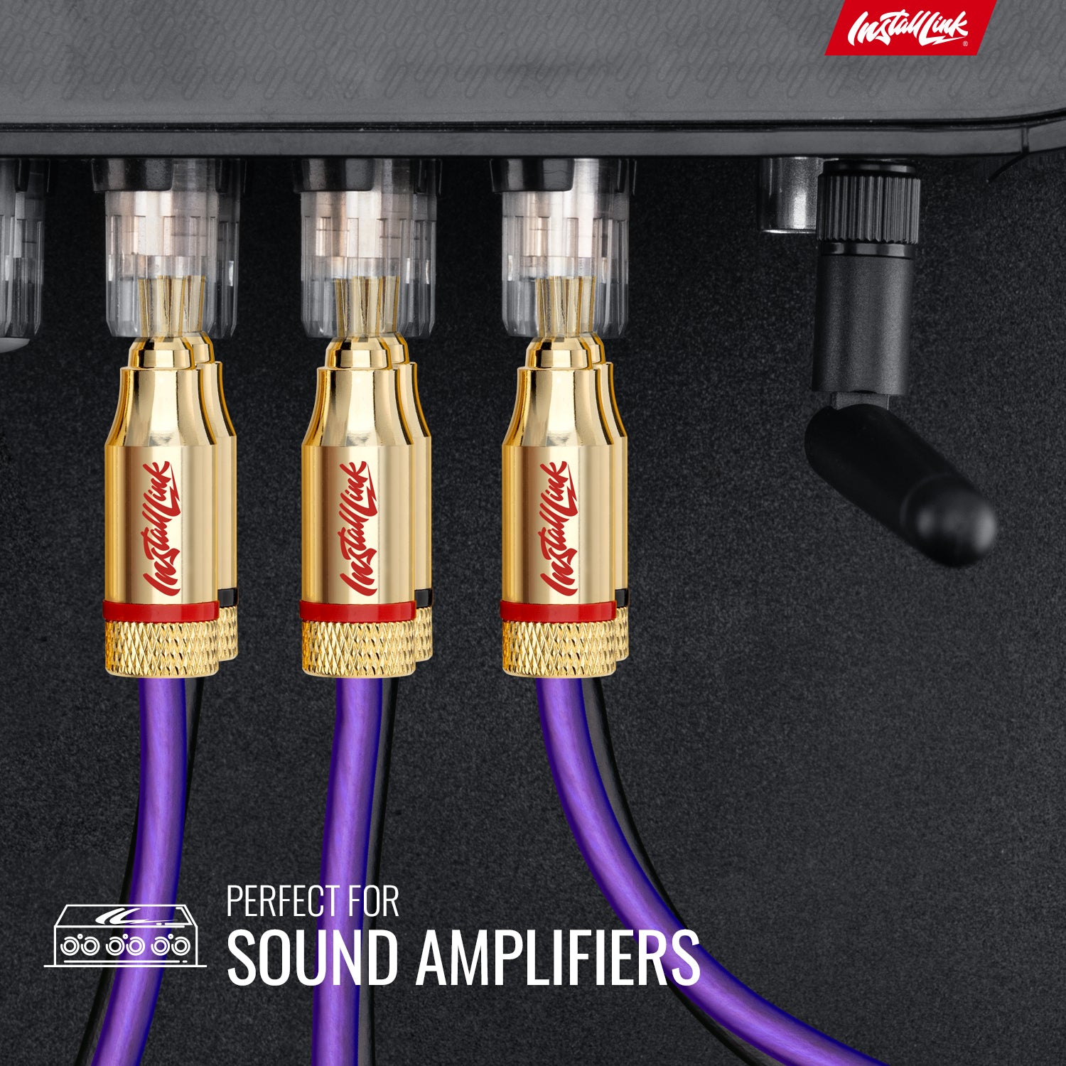 Speaker Wire 16 Gauge, CCA, 100ft, Purple/Black with 12 Banana Plugs image 2