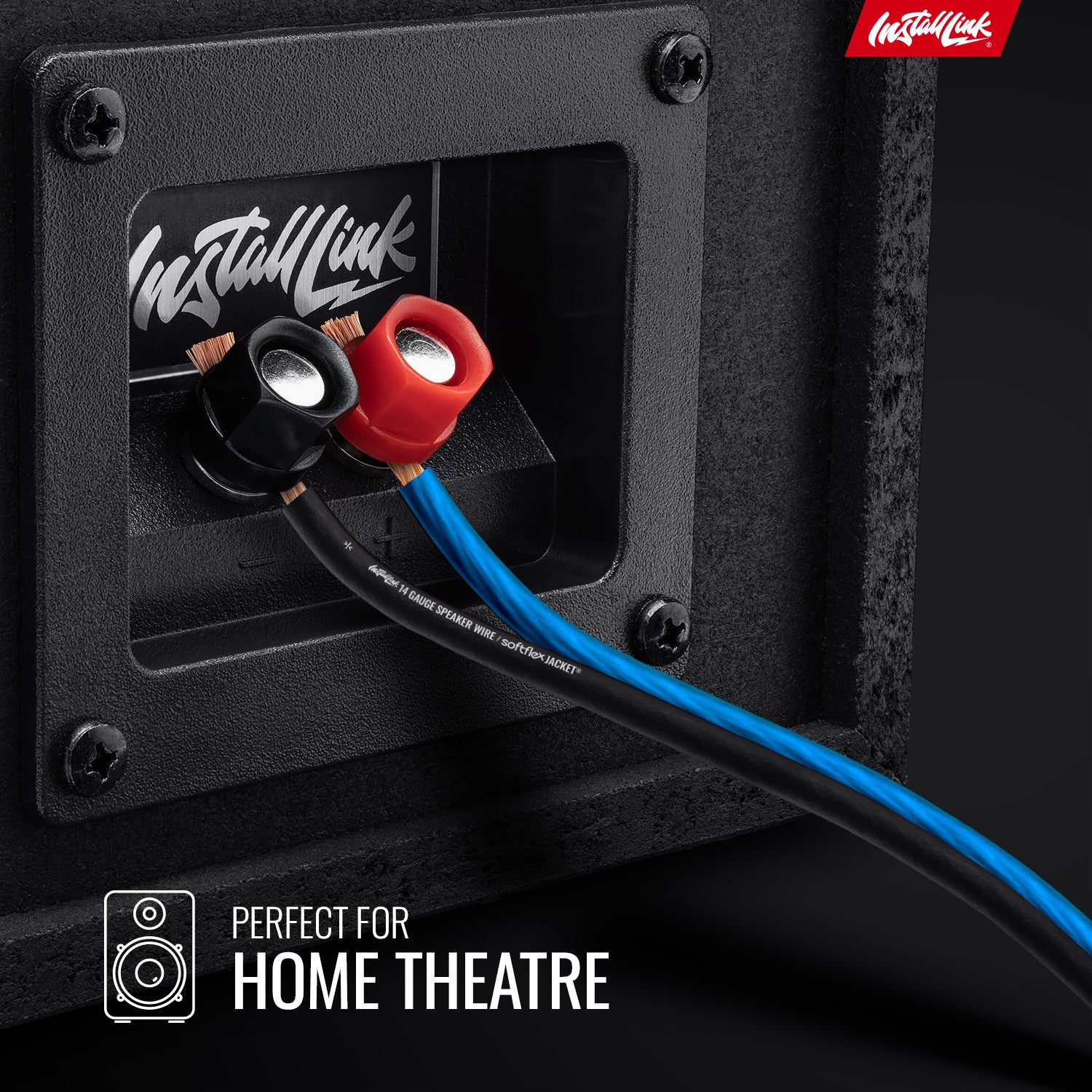 Speaker Wire 14 Gauge, CCA, 30ft, Blue/Black image 2