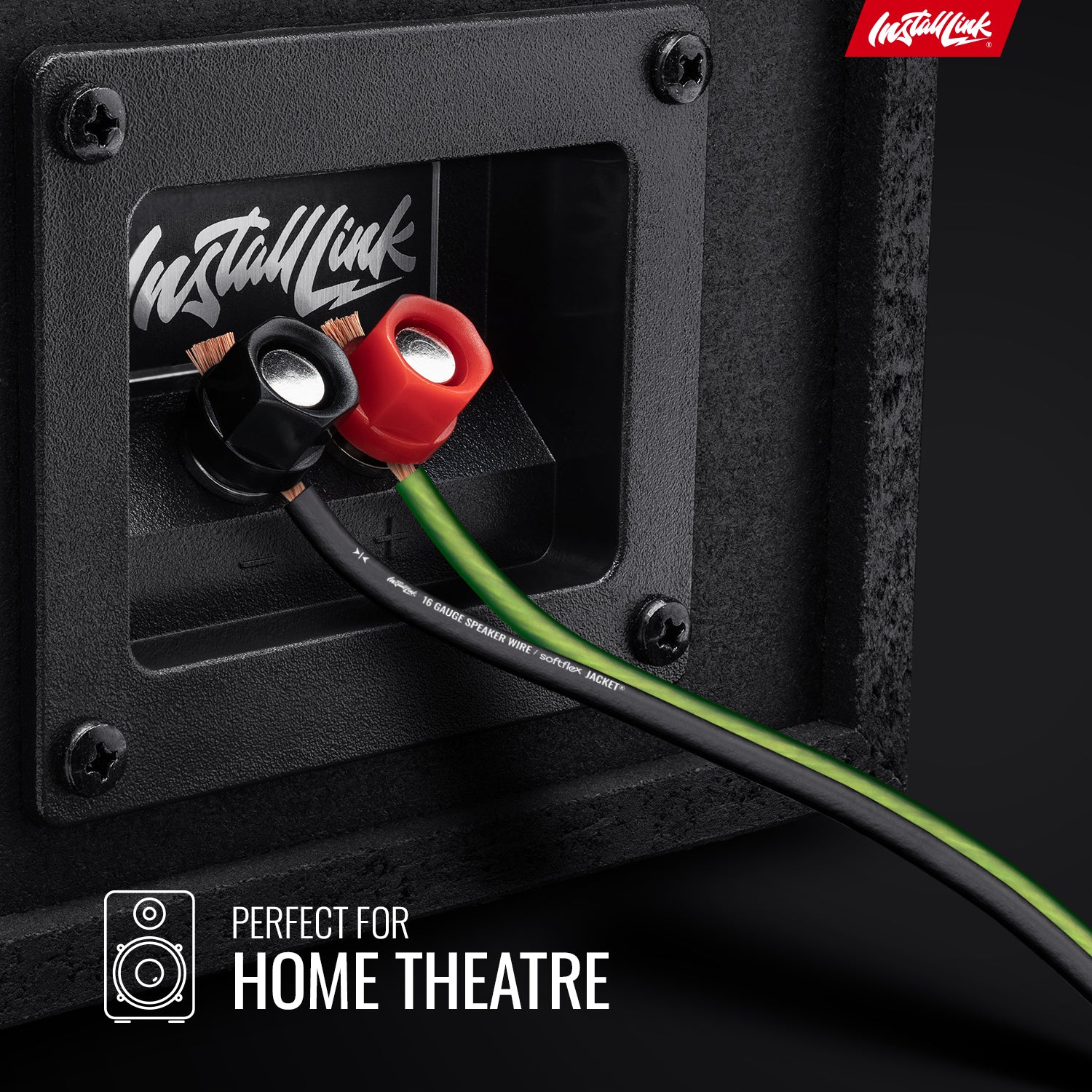 Speaker Wire 16 Gauge, CCA, 30ft, Green/Black image 1