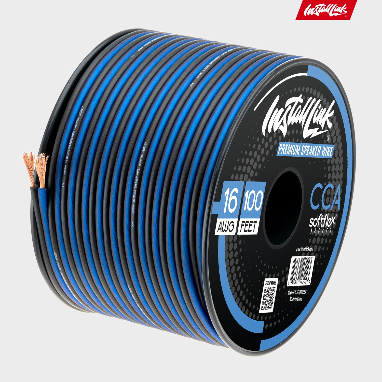 Speaker Wire 16 Gauge, CCA, 100ft, Blue/Black - 4 Pack image 8