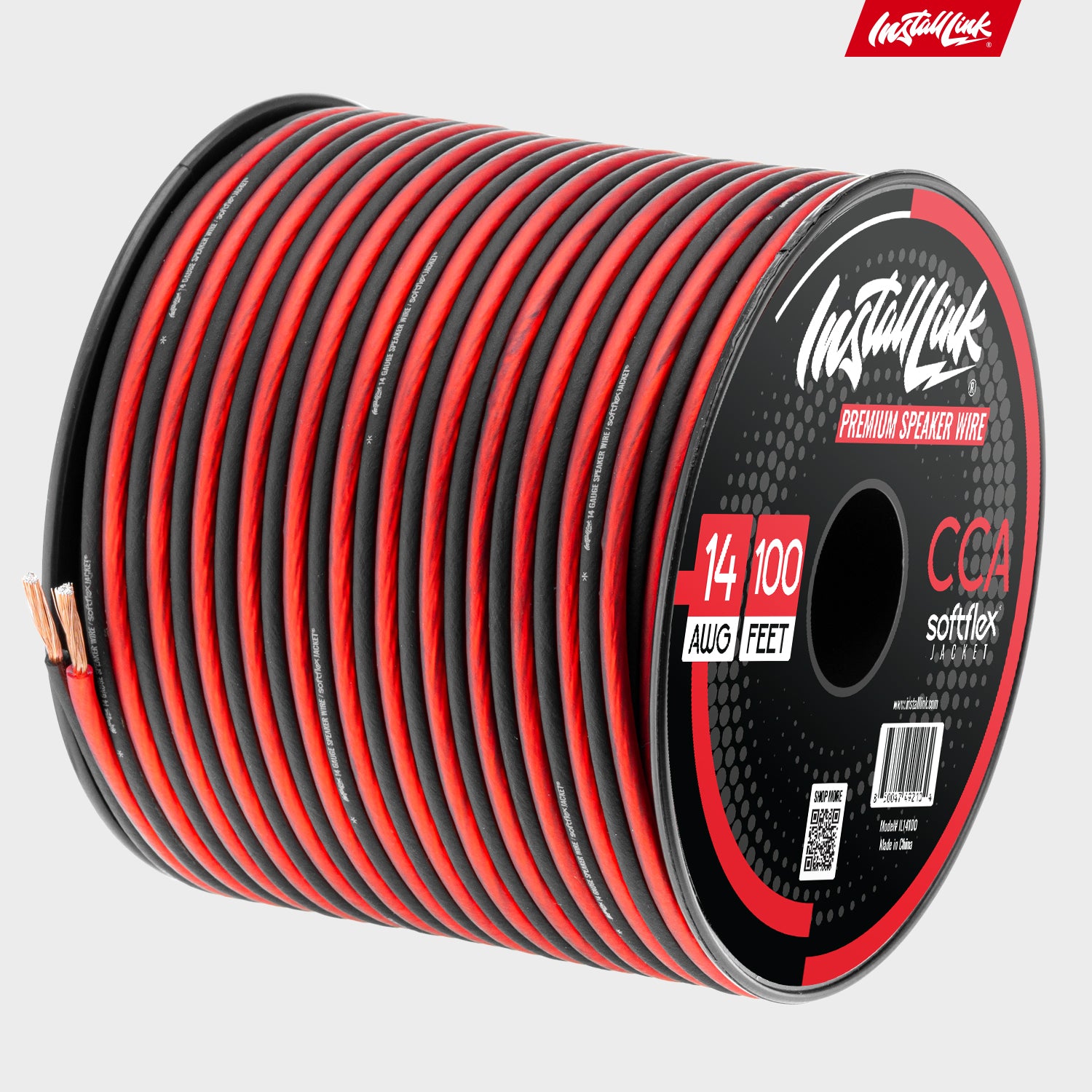Speaker Wire 14 Gauge, CCA, 100ft, Red/Black with 12 Banana Plugs image 8