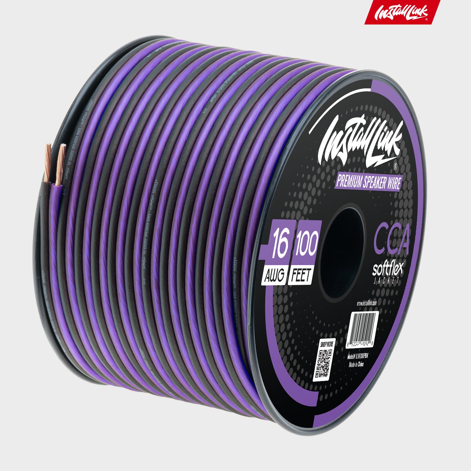 Speaker Wire 16 Gauge, CCA, 100ft, Purple/Black - 4 Pack image 8