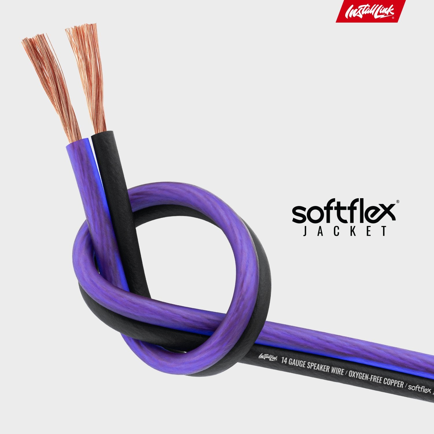 Speaker Wire 14 Gauge, OFC, 30ft, Purple/Black image 6