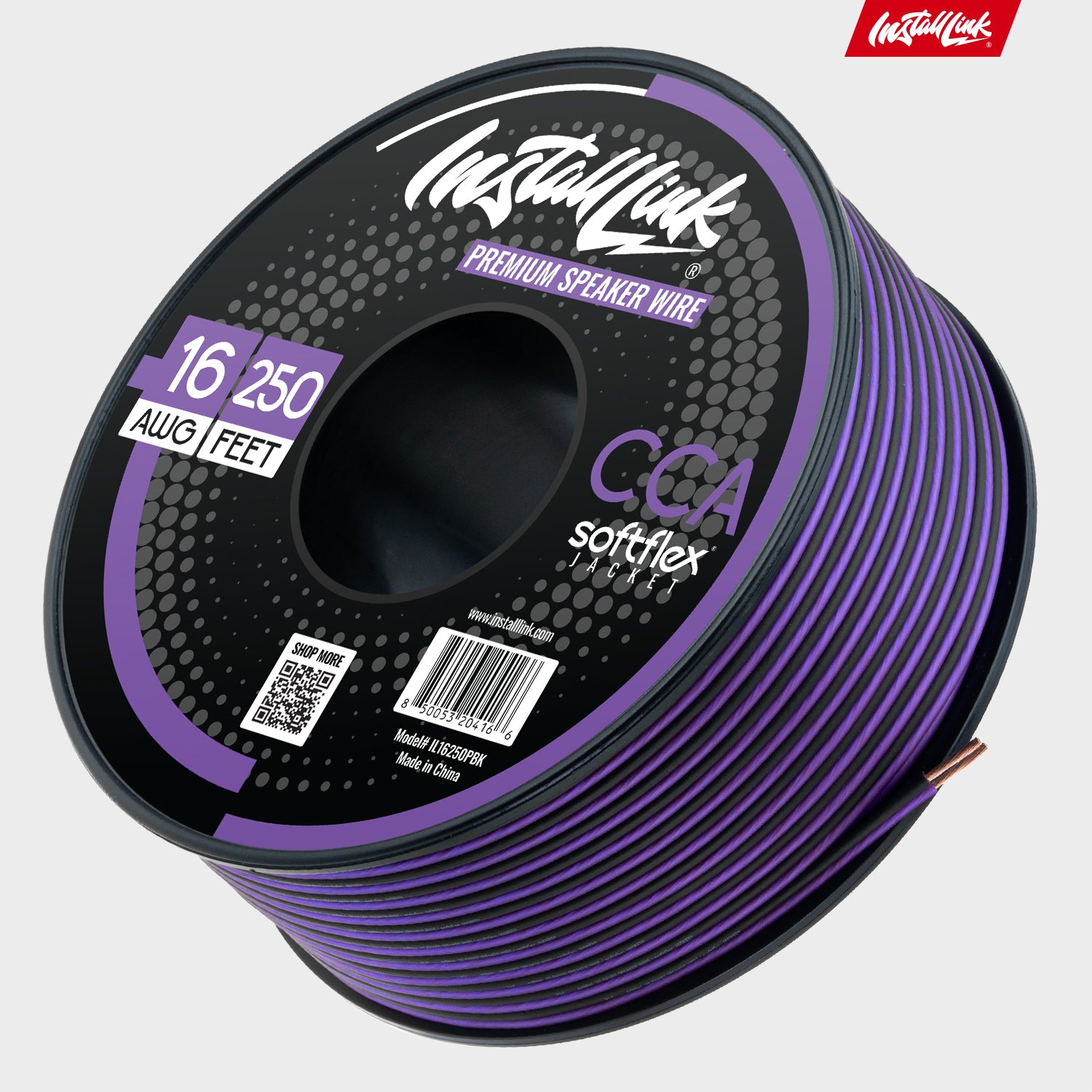 Speaker Wire 16 Gauge, CCA, 250ft, Purple/Black image 8