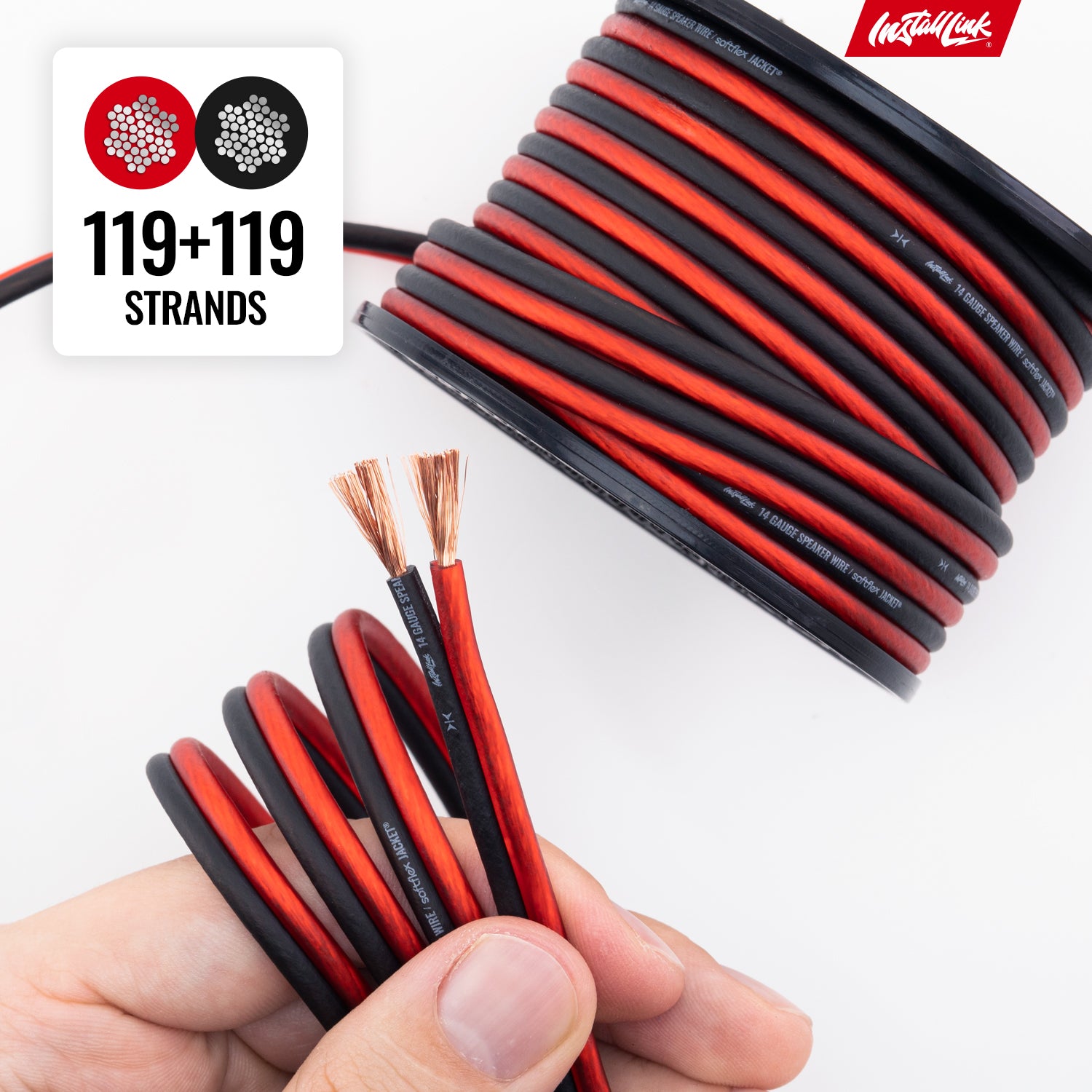 Speaker Wire 14 Gauge, CCA, 30ft, Red/Black image 7