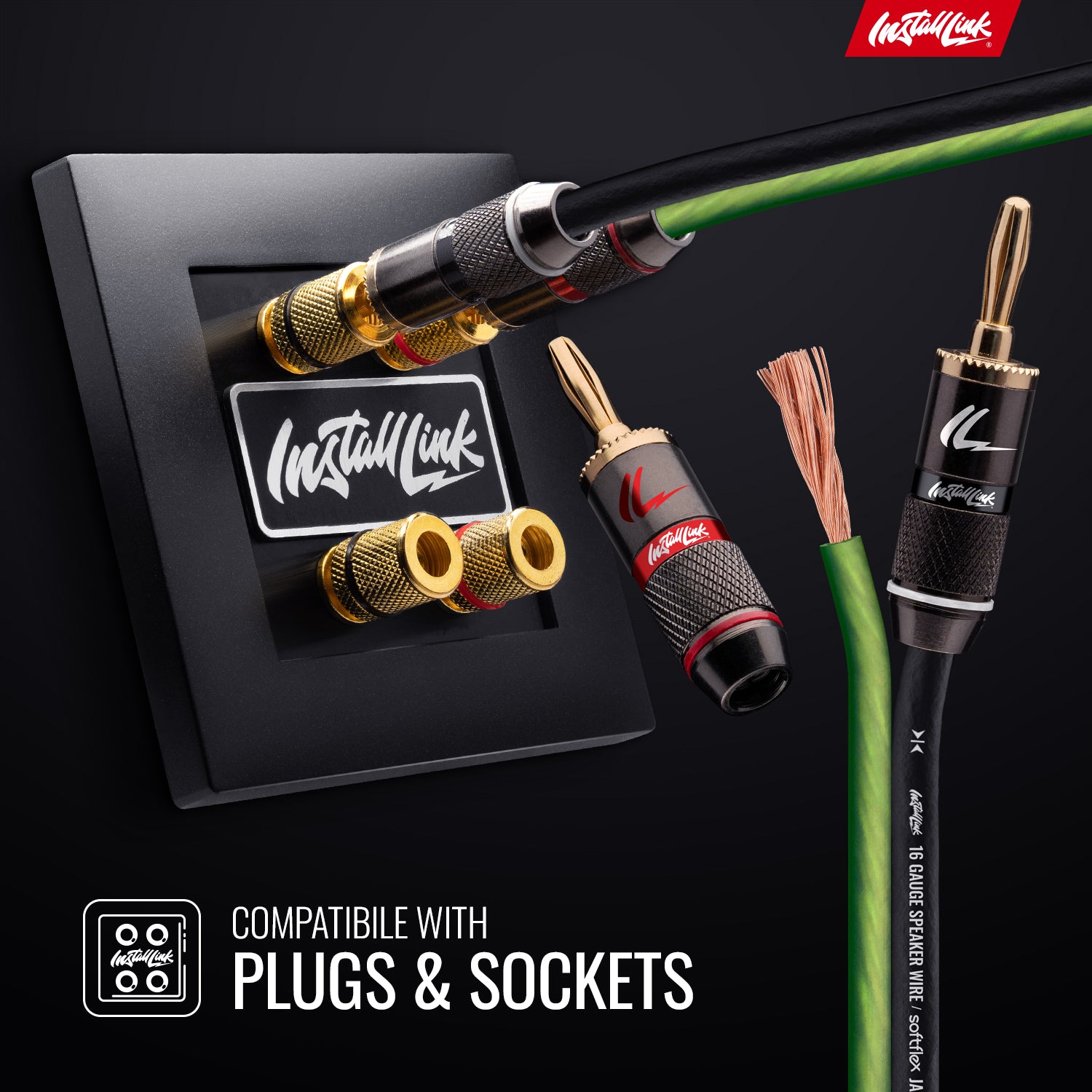 Speaker Wire 16 Gauge, CCA, 30ft, Green/Black image 3