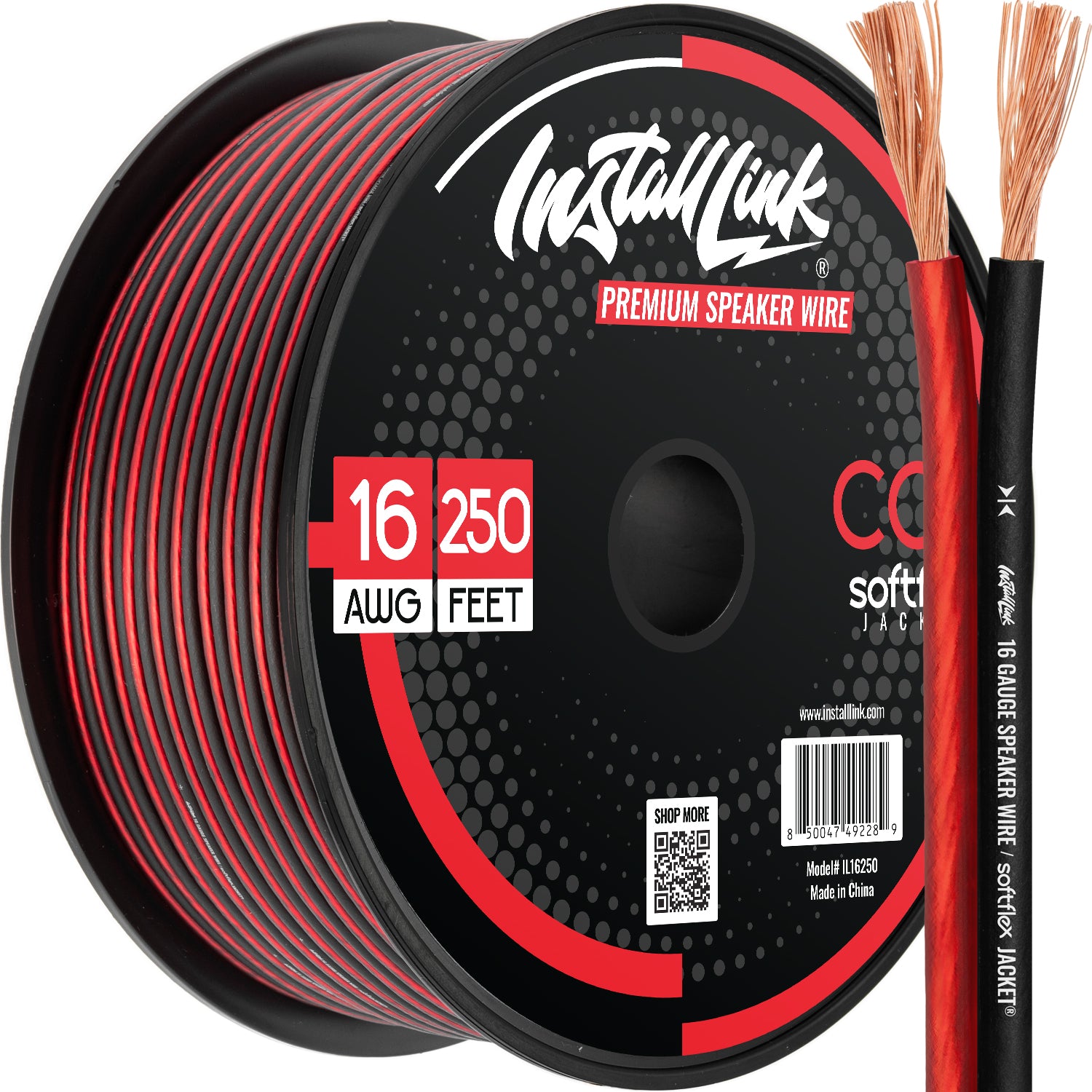 Speaker Wire 16 Gauge, CCA, 250ft, Red/Black image 0