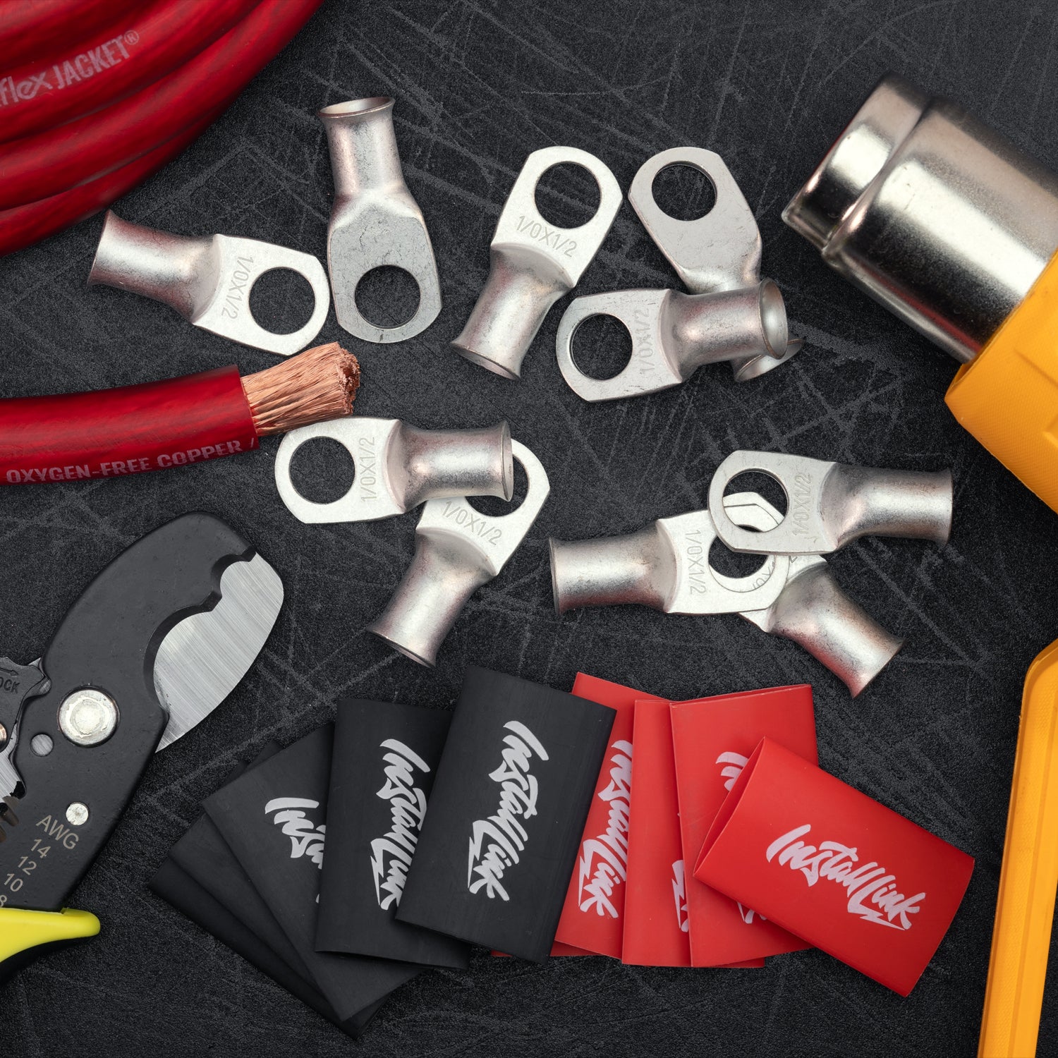 1/0 Gauge Tinned Copper Lugs (1/2") with Heat Shrink, 10-Pack image 7