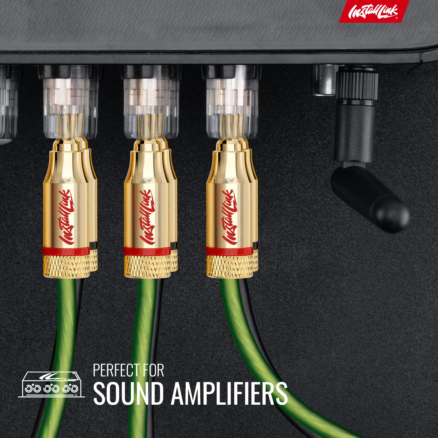 Speaker Wire 16 Gauge, CCA, 100ft, Green/Black with 12 Banana Plugs image 2