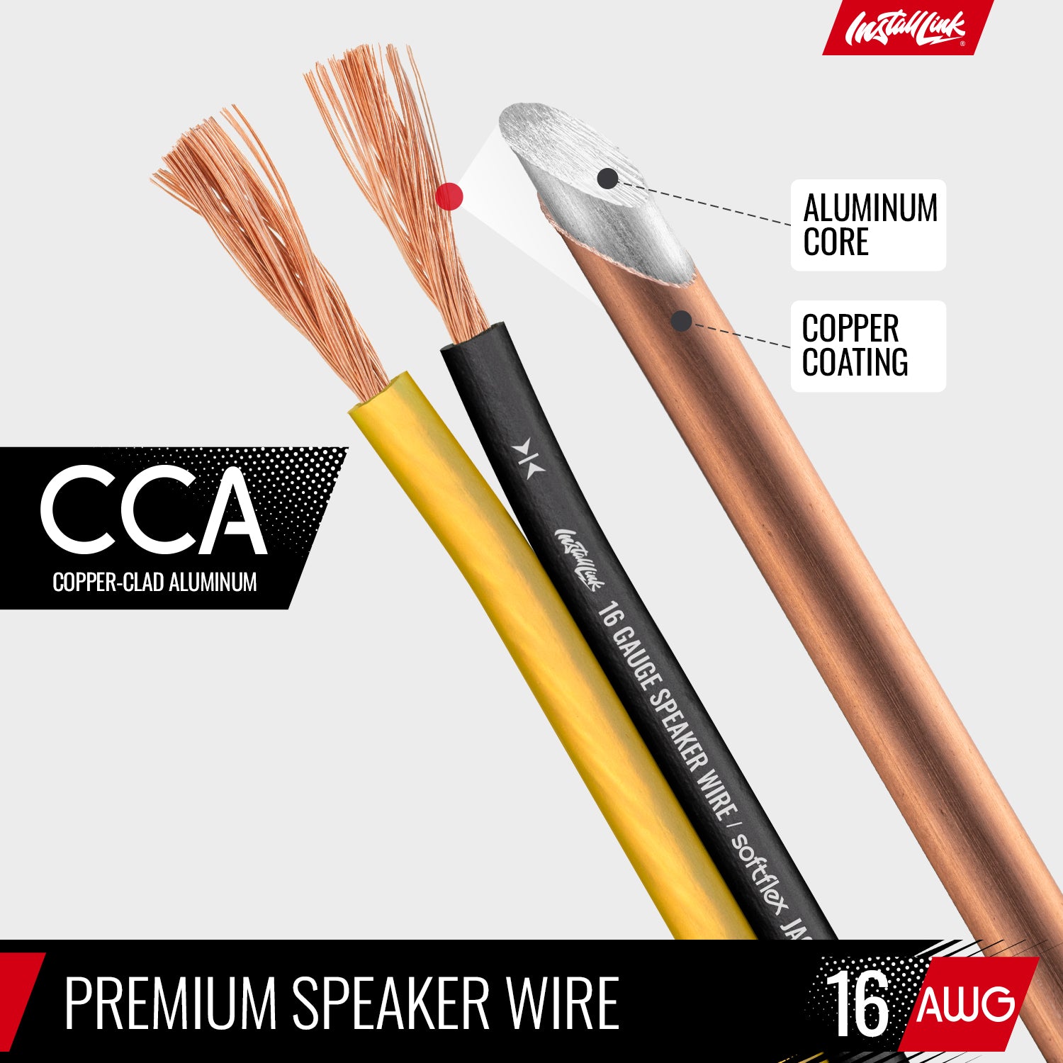 Speaker Wire 16 Gauge, CCA, 250ft, Yellow/Black image 5