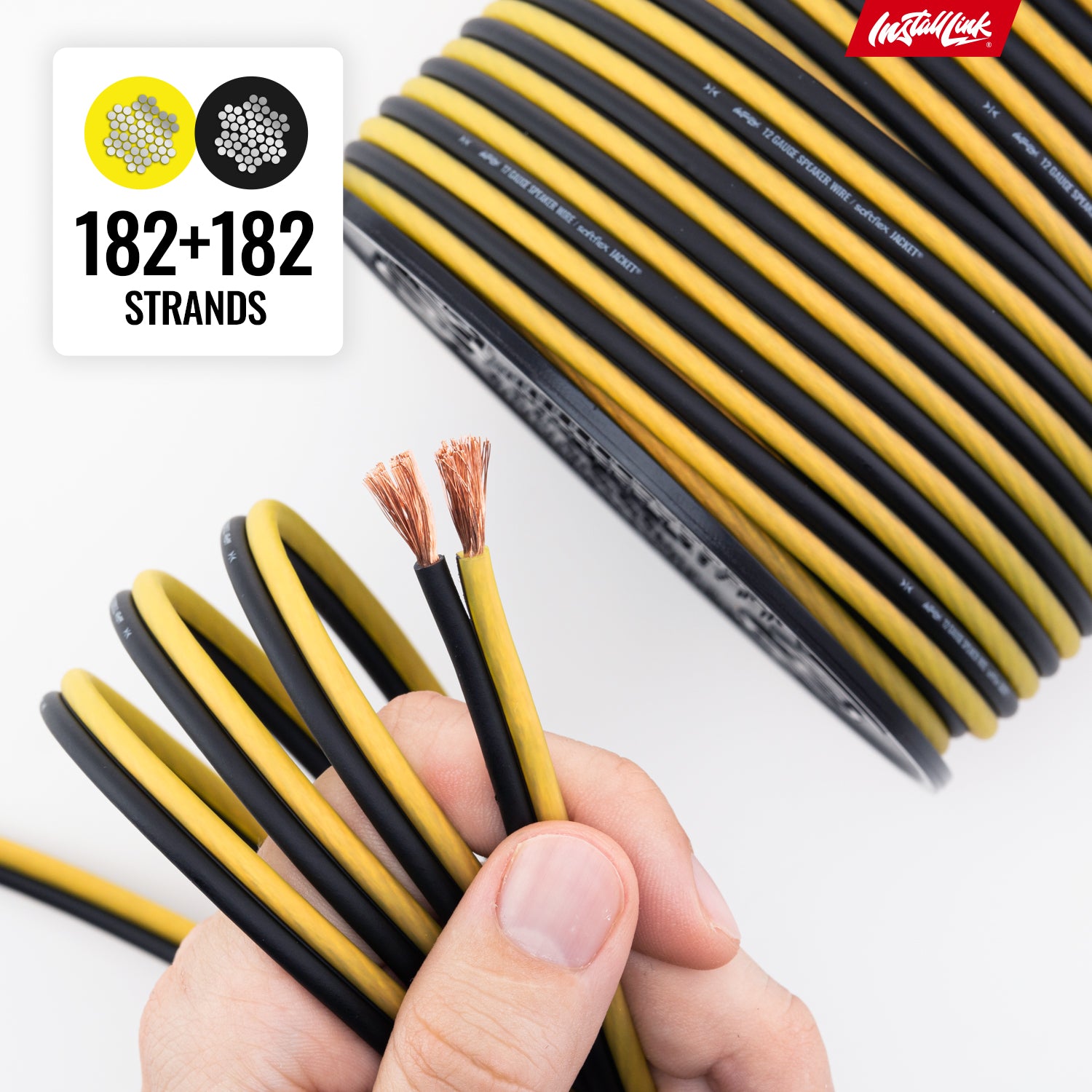 Speaker Wire 12 Gauge CCA, 100ft, Yellow/Black image 7