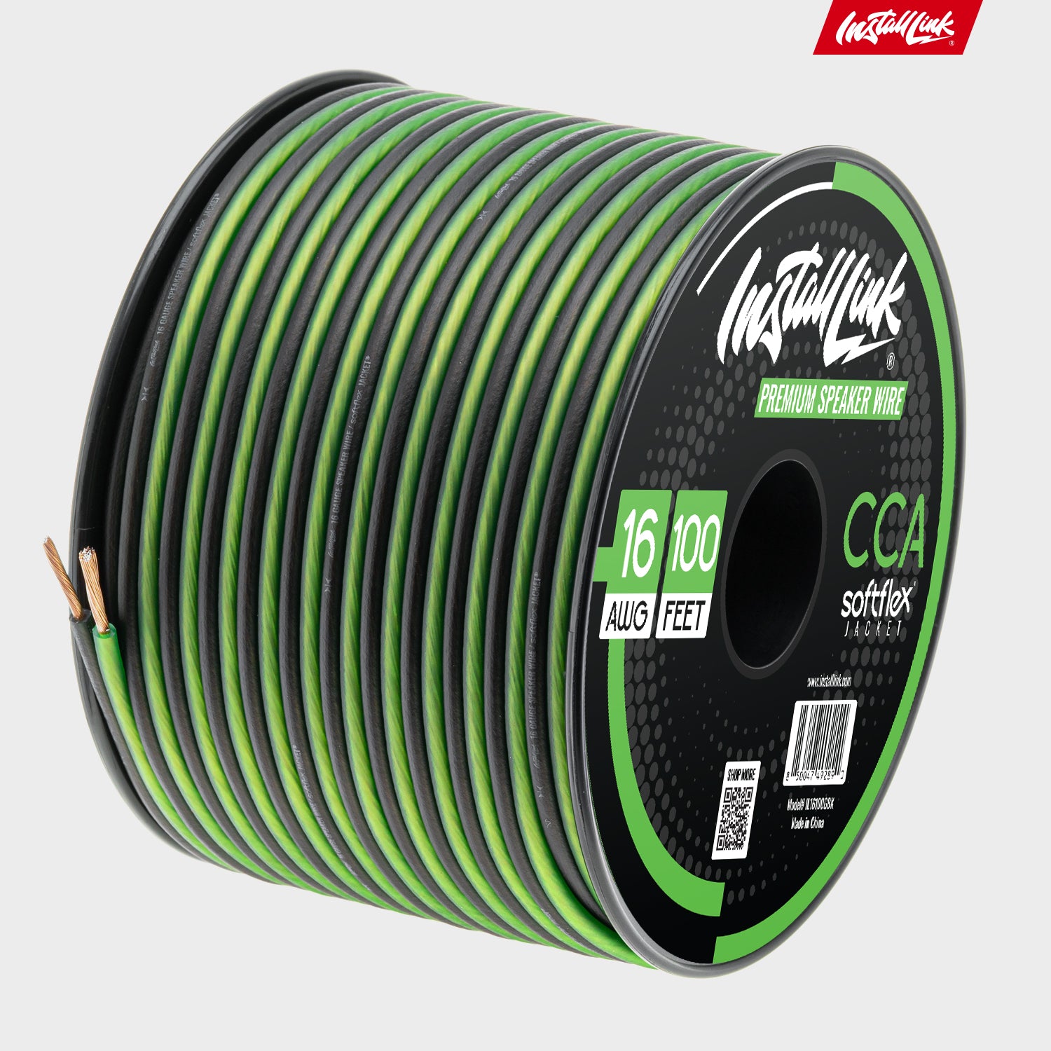 Speaker Wire 16 Gauge, CCA, 100ft, Green/Black with 12 Banana Plugs image 8