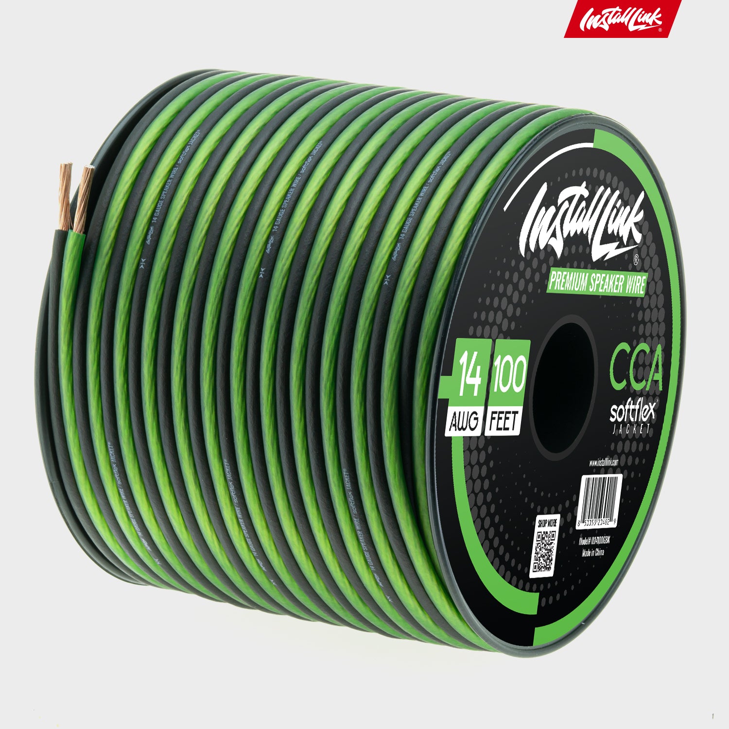 Speaker Wire 14 Gauge, CCA, 100ft, Green/Black with 12 Banana Plugs image 8