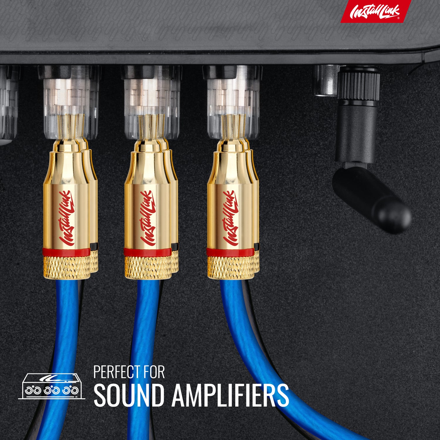 Speaker Wire 14 Gauge, CCA, 100ft, Blue/Black with 12 Banana Plugs image 2