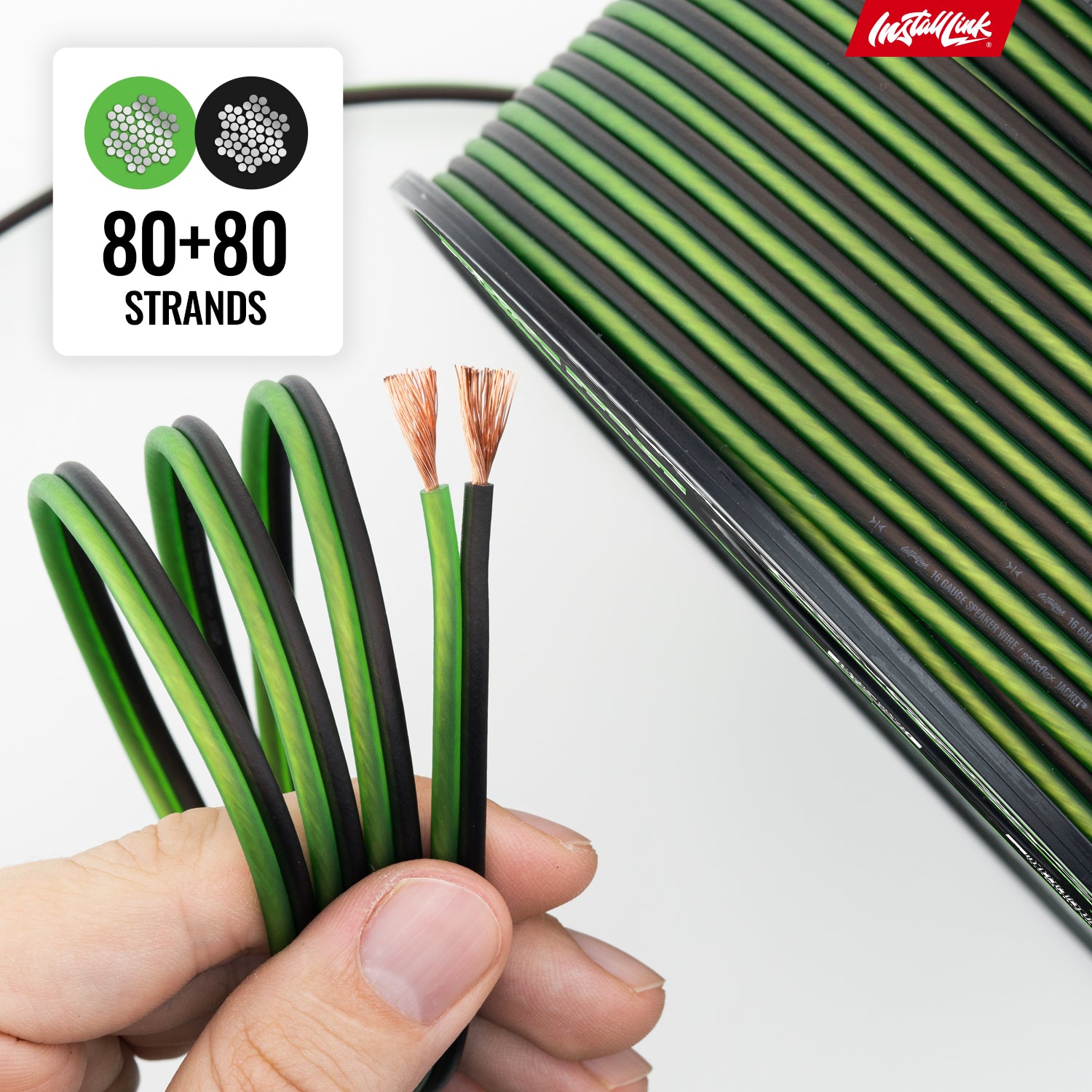Speaker Wire 16 Gauge, CCA, 250ft, Green/Black image 7