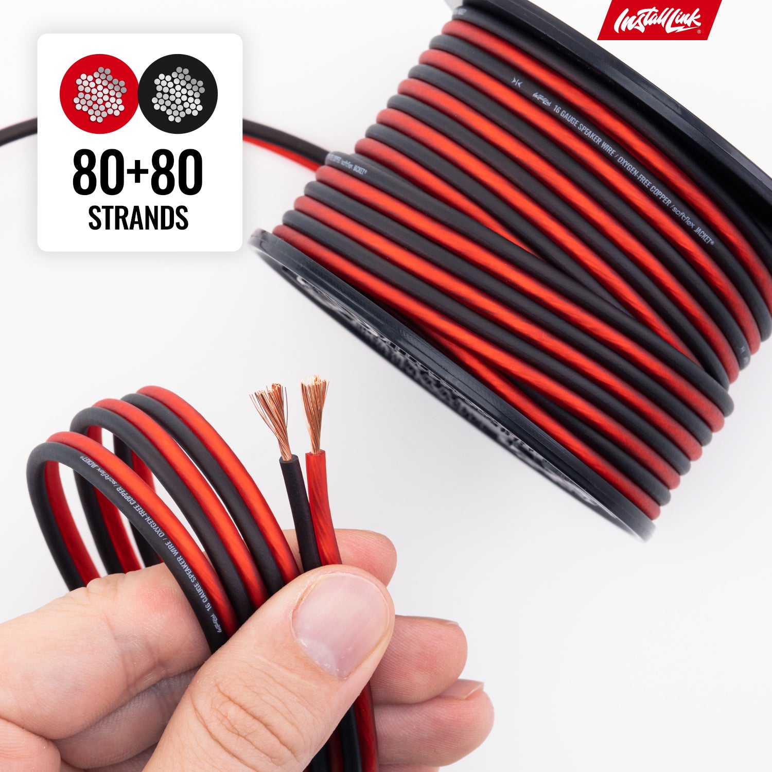Speaker Wire 16 Gauge, OFC, 30ft, Red/Black image 7