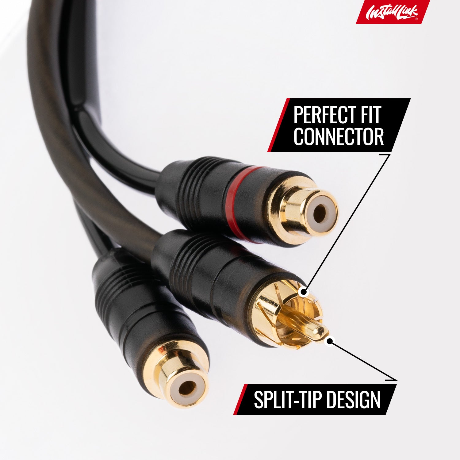 RCA Audio Cable for Subwoofer or Stereo Cable, Y Adapter 1-Male to 2-Female Splitter, 2pk image 2