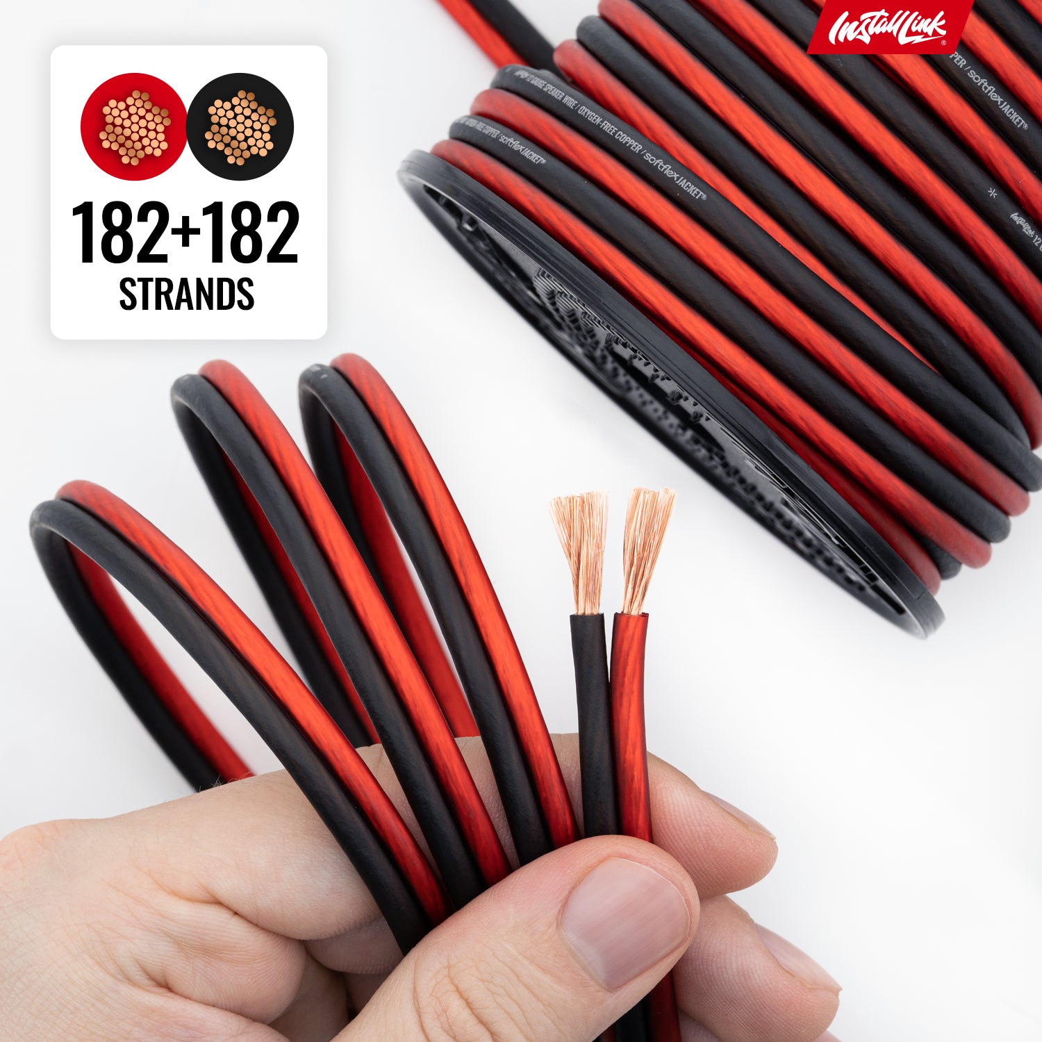 Speaker Wire 12 Gauge OFC, 30ft, Red/Black image 3