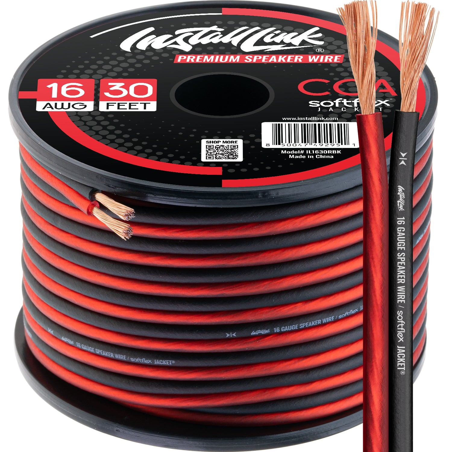 Speaker Wire 16 Gauge, CCA, 30ft, Red/Black image 0