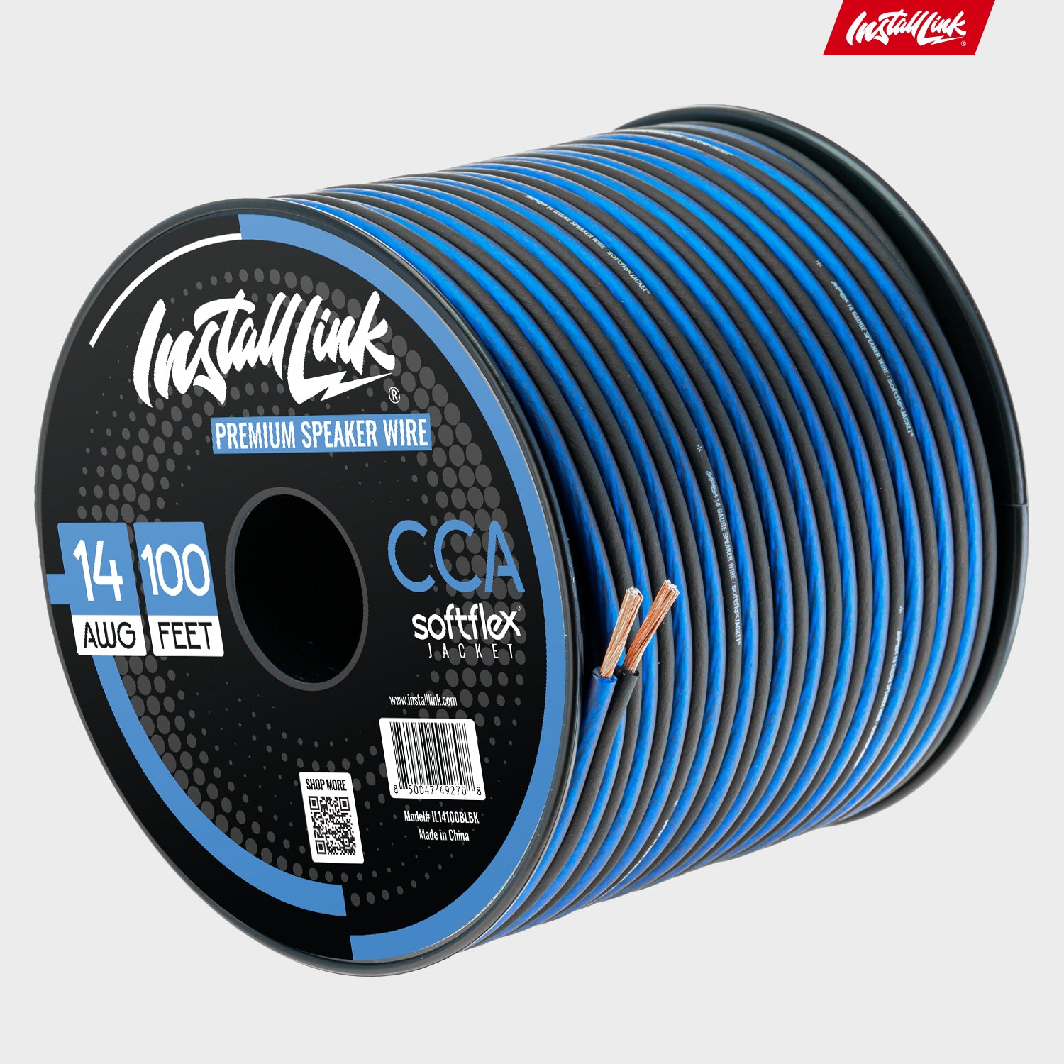 Speaker Wire 14 Gauge, CCA, 100ft, Blue/Black - 4 Pack image 8