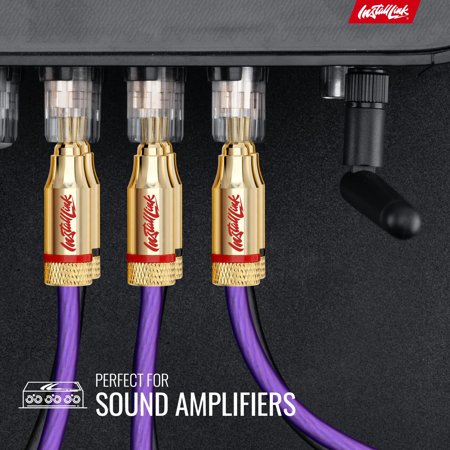 Speaker Wire 14 Gauge, CCA, 100ft, Purple/Black with 12 Banana Plugs image 2