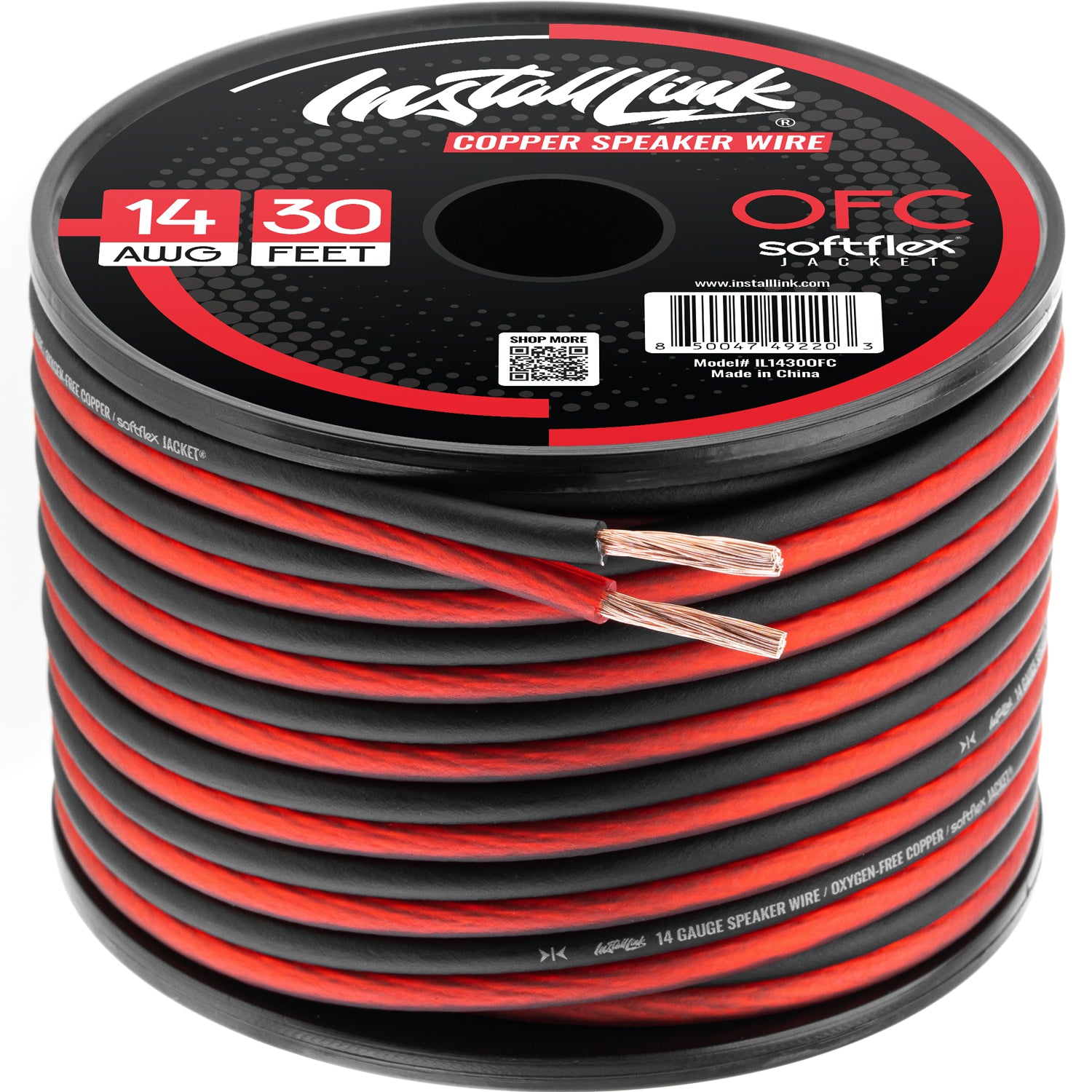 Speaker Wire 14 Gauge, OFC, 30ft, Red/Black image 0