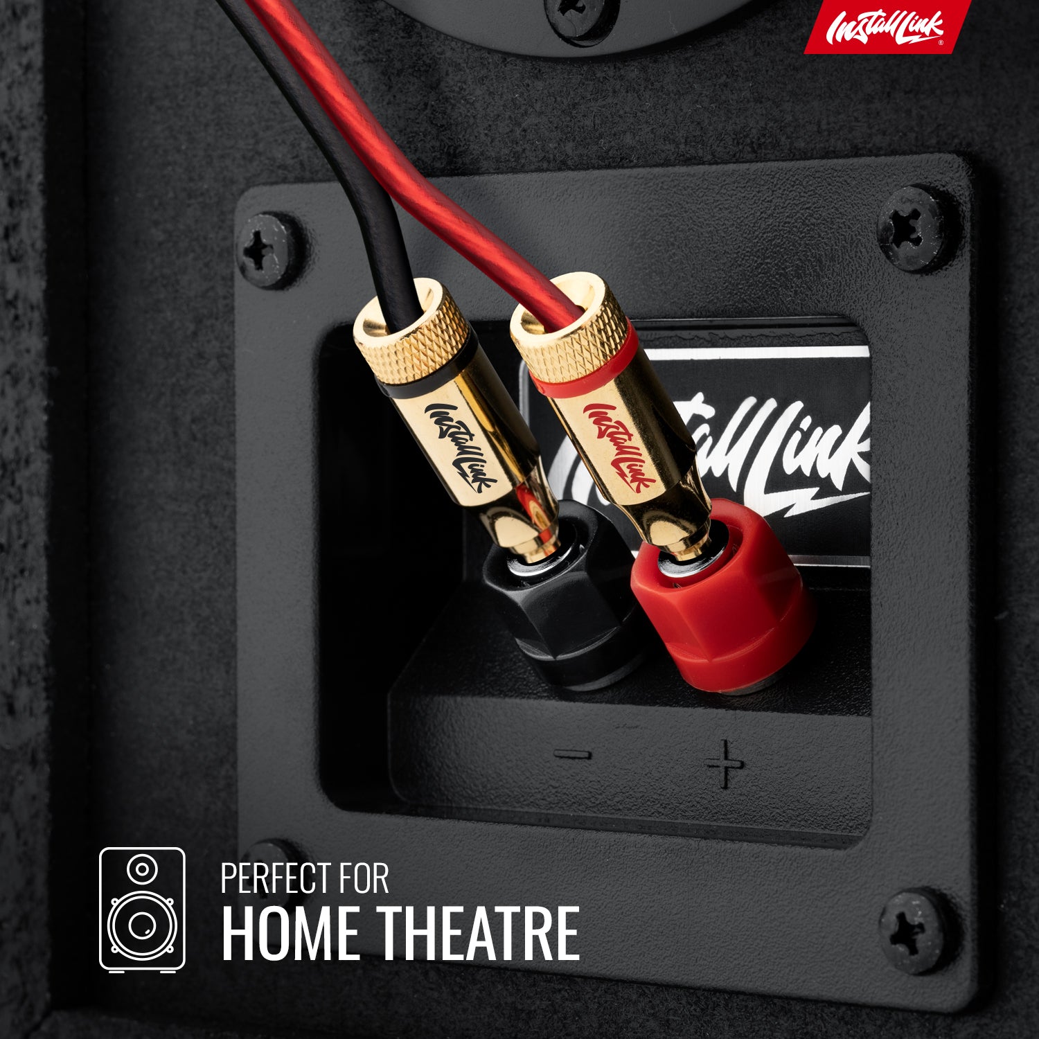 Speaker Wire 16 Gauge, CCA, 100ft, Red/Black with 12 Banana Plugs image 1