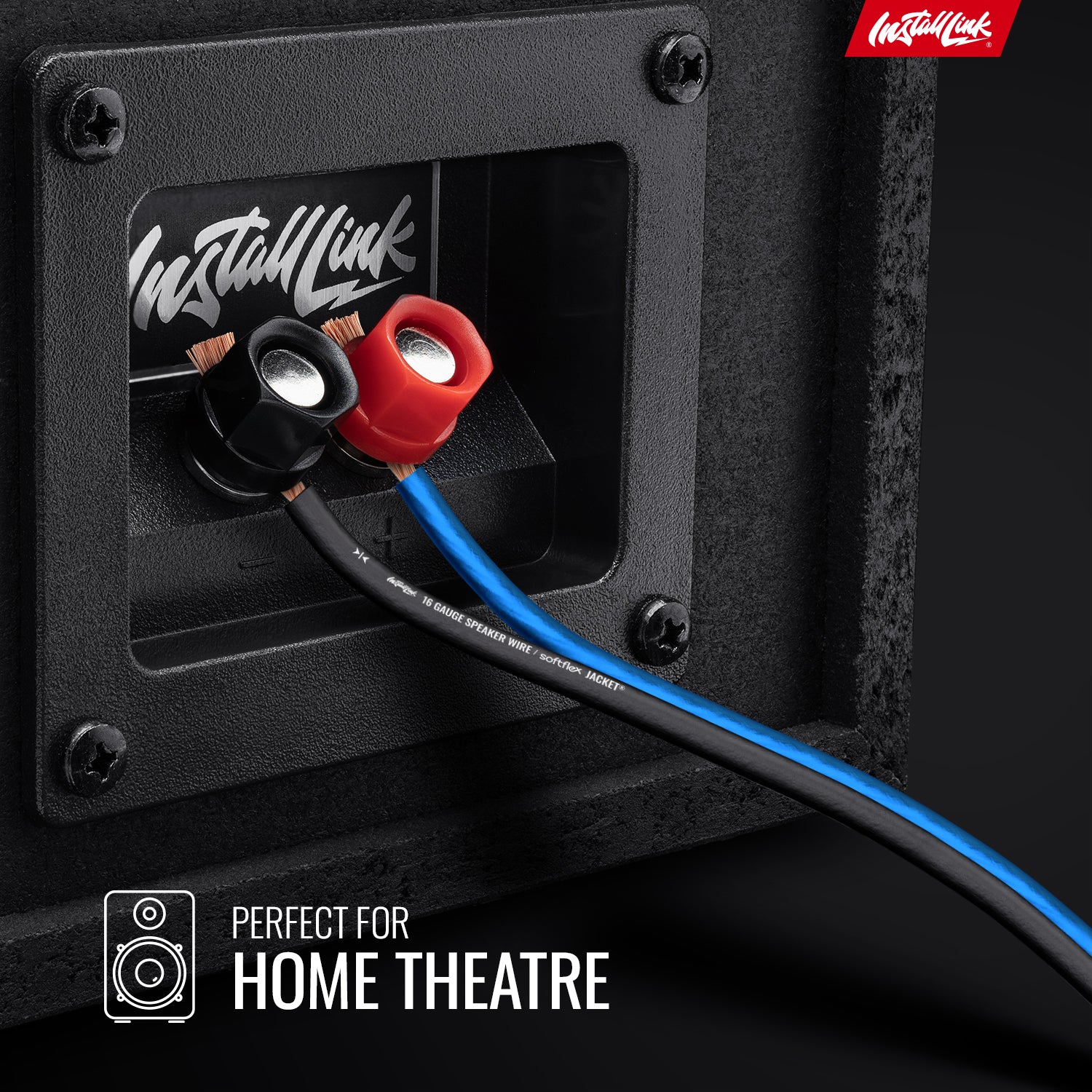 Speaker Wire 16 Gauge, CCA, 30ft, Blue/Black image 2
