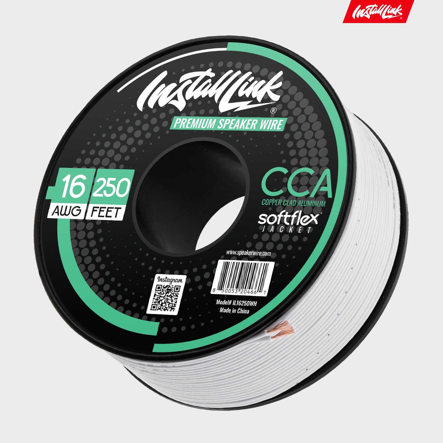 16 Gauge Speaker Wire CCA, 250ft, White/White image 8