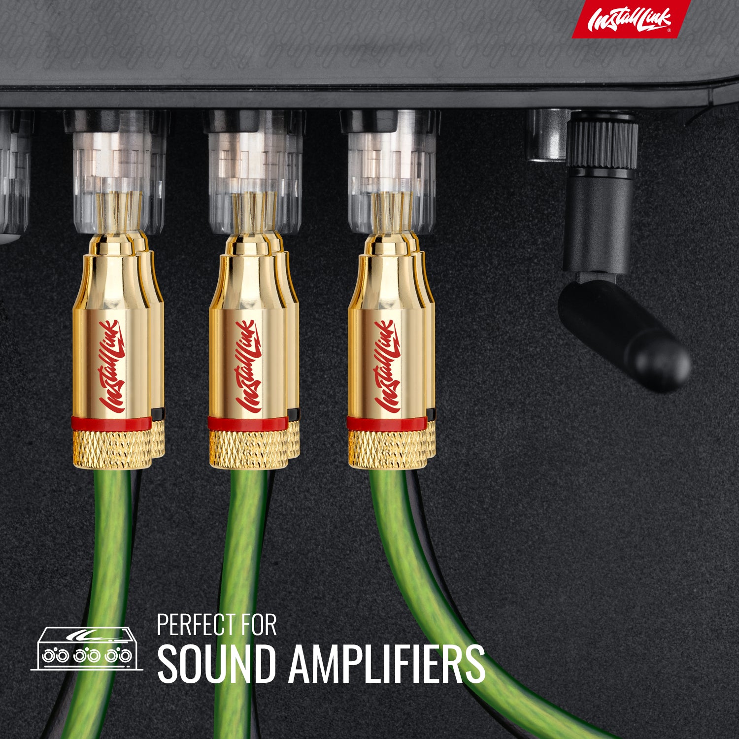 Speaker Wire 14 Gauge, CCA, 100ft, Green/Black with 12 Banana Plugs image 2