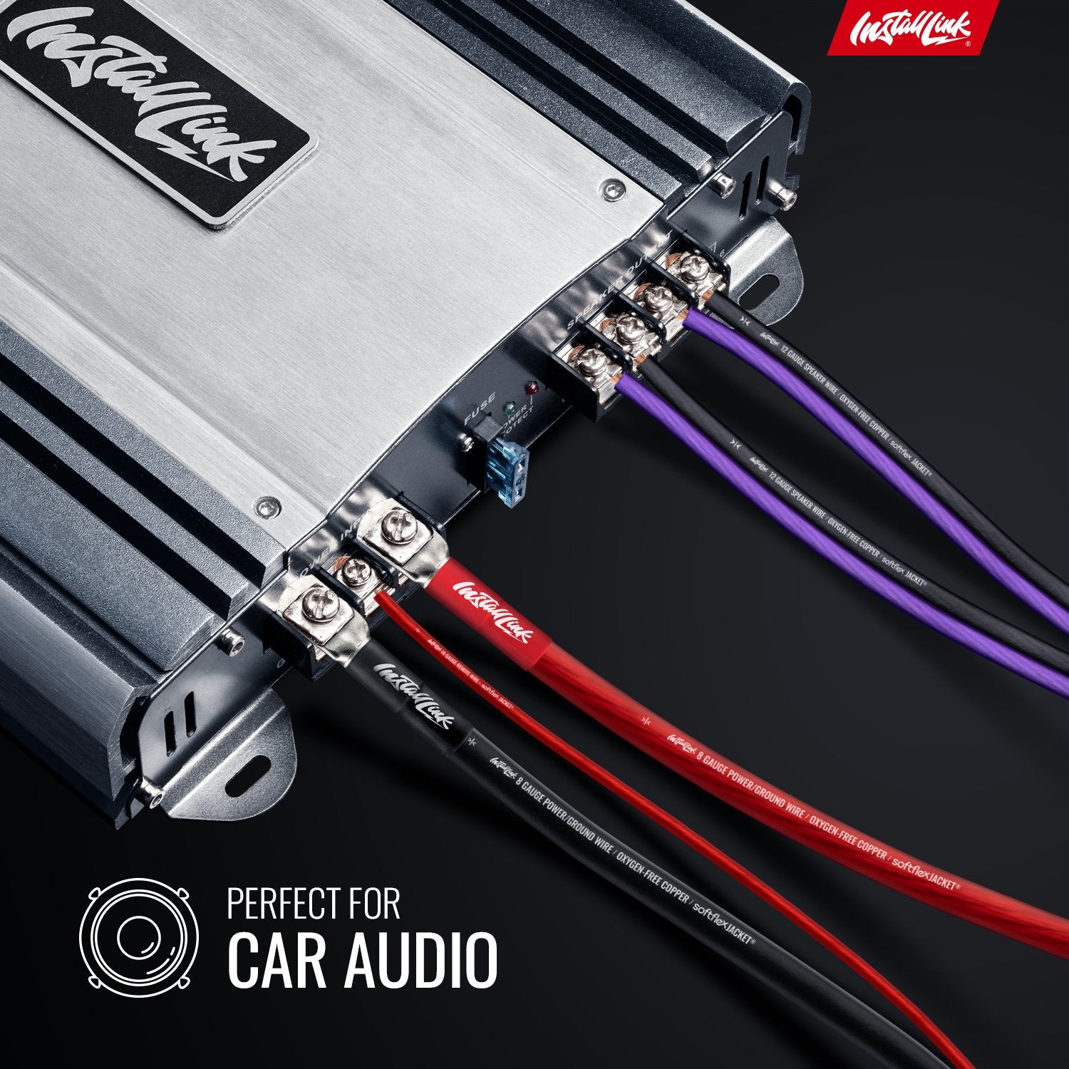 Speaker Wire 12 Gauge, OFC, 30ft, Purple/Black image 1