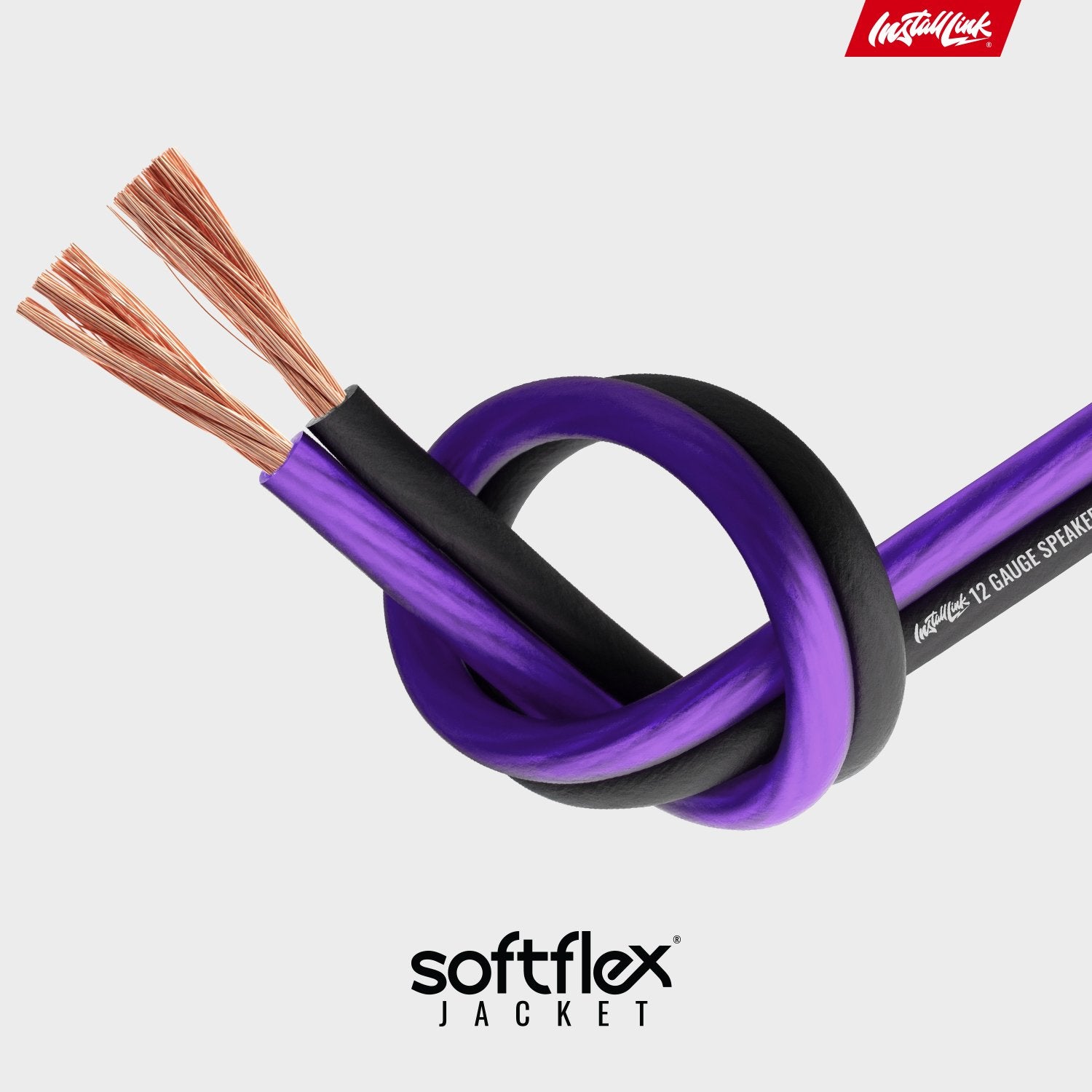 Speaker Wire 12 Gauge, OFC, 30ft, Purple/Black image 6