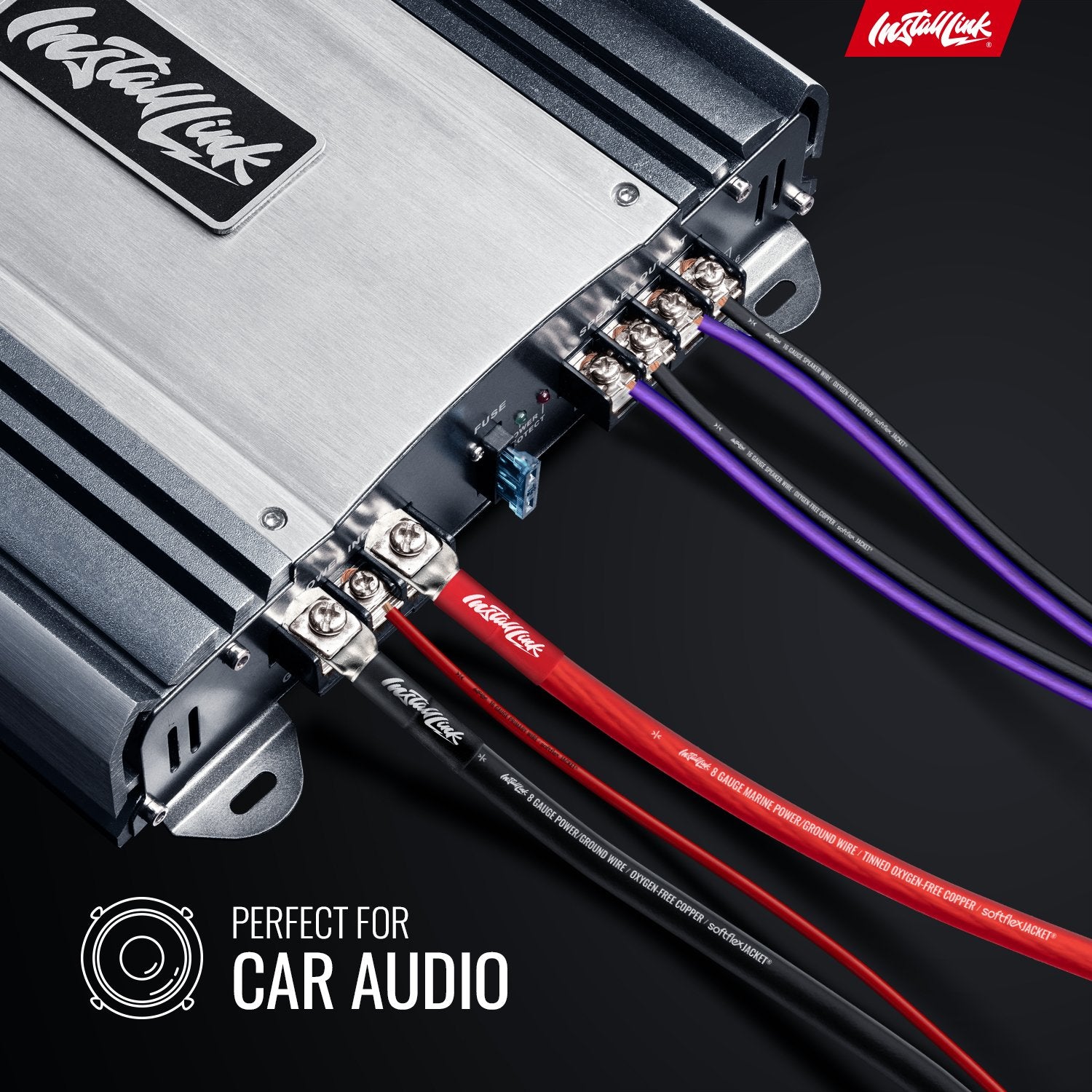 Speaker Wire 16 Gauge, OFC, 30ft, Purple/Black image 1