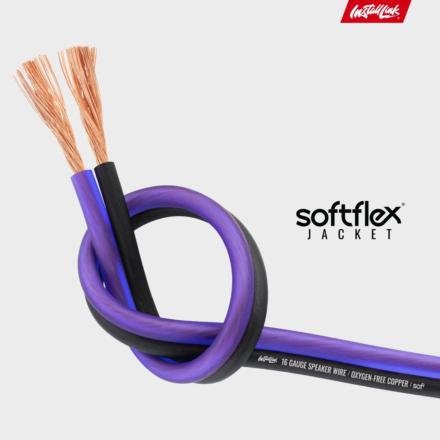 Speaker Wire 16 Gauge, OFC, 30ft, Purple/Black image 6