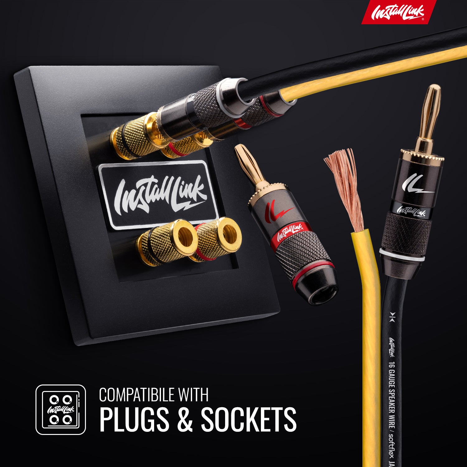 Speaker Wire 16 Gauge, CCA, 30ft, Yellow/Black image 3
