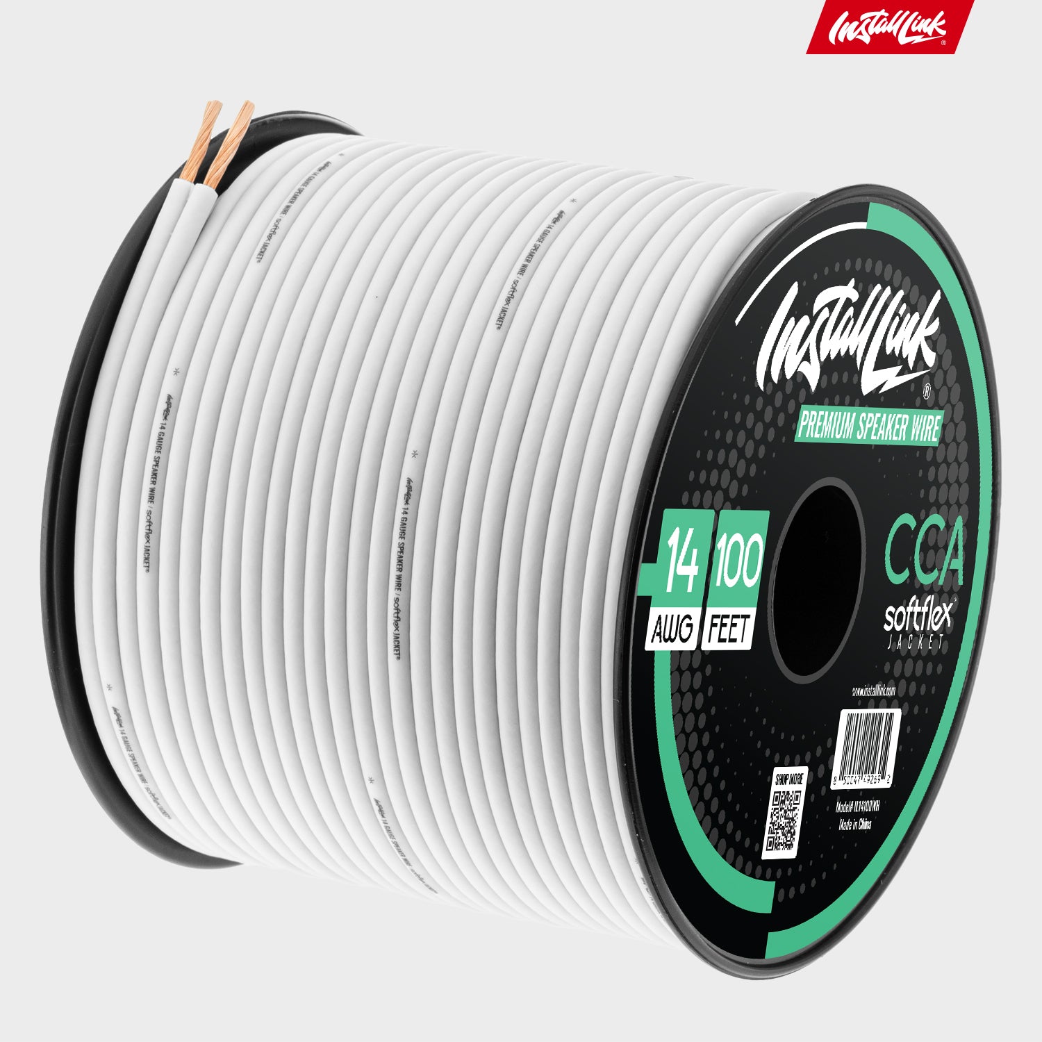 Speaker Wire 14 Gauge CCA, 100ft, White/White image 8