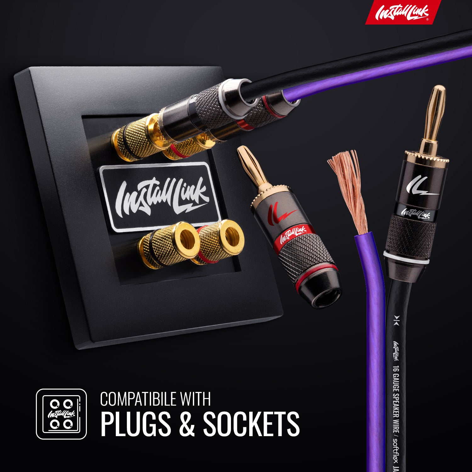 Speaker Wire 16 Gauge, CCA, 250ft, Purple/Black image 3