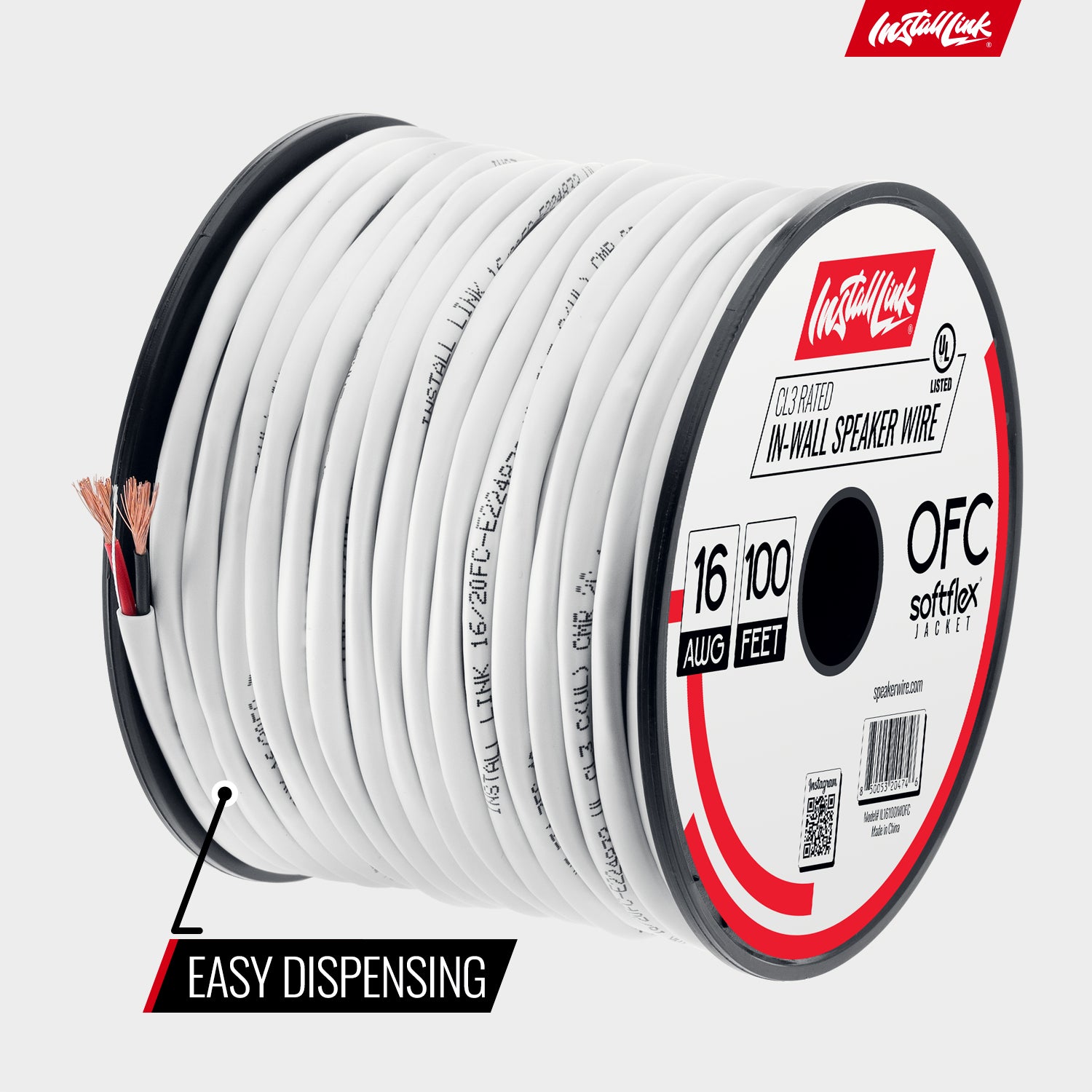 16 Gauge in-Wall Speaker Wire - UL CL3 Rated (100 FT) Oxygen Free Copper (OFC) image 8