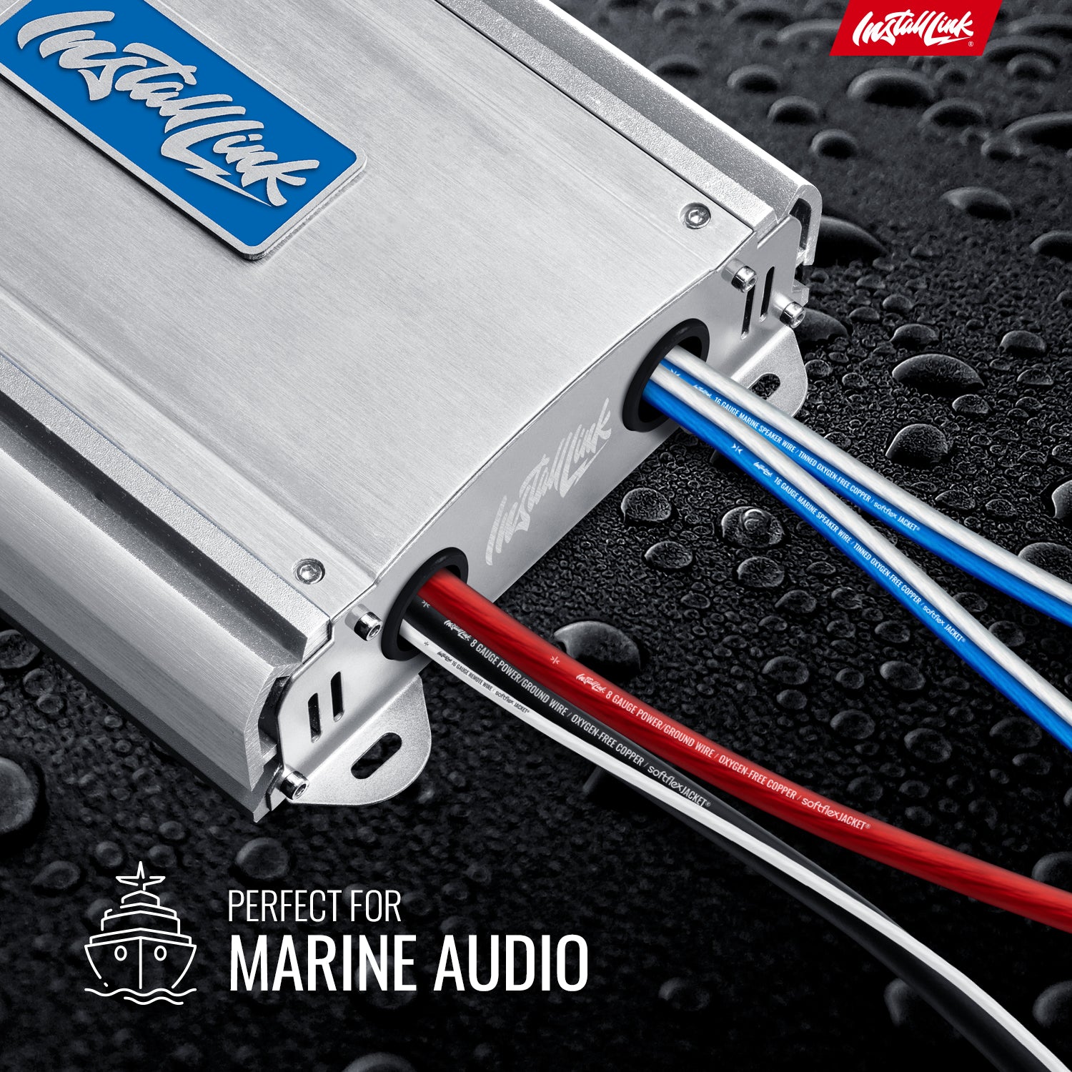 Marine Speaker Wire 16 Gauge, Tinned OFC, 50ft, Blue/White image 1