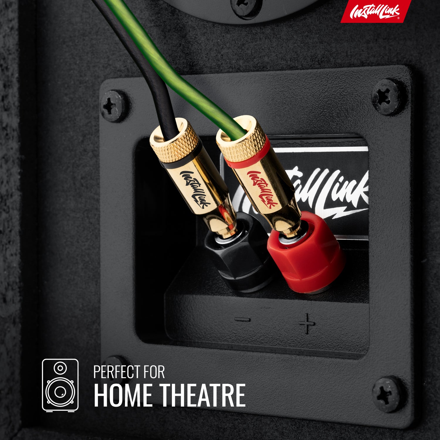 Speaker Wire 16 Gauge, CCA, 100ft, Green/Black with 12 Banana Plugs image 1