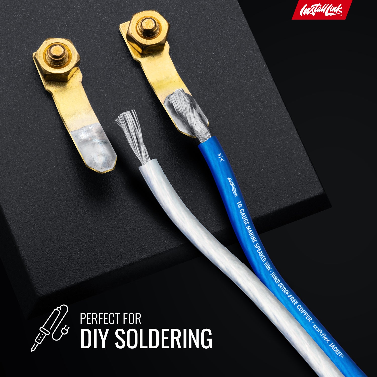 Marine Speaker Wire 16 Gauge, Tinned OFC, 50ft, Blue/White image 4