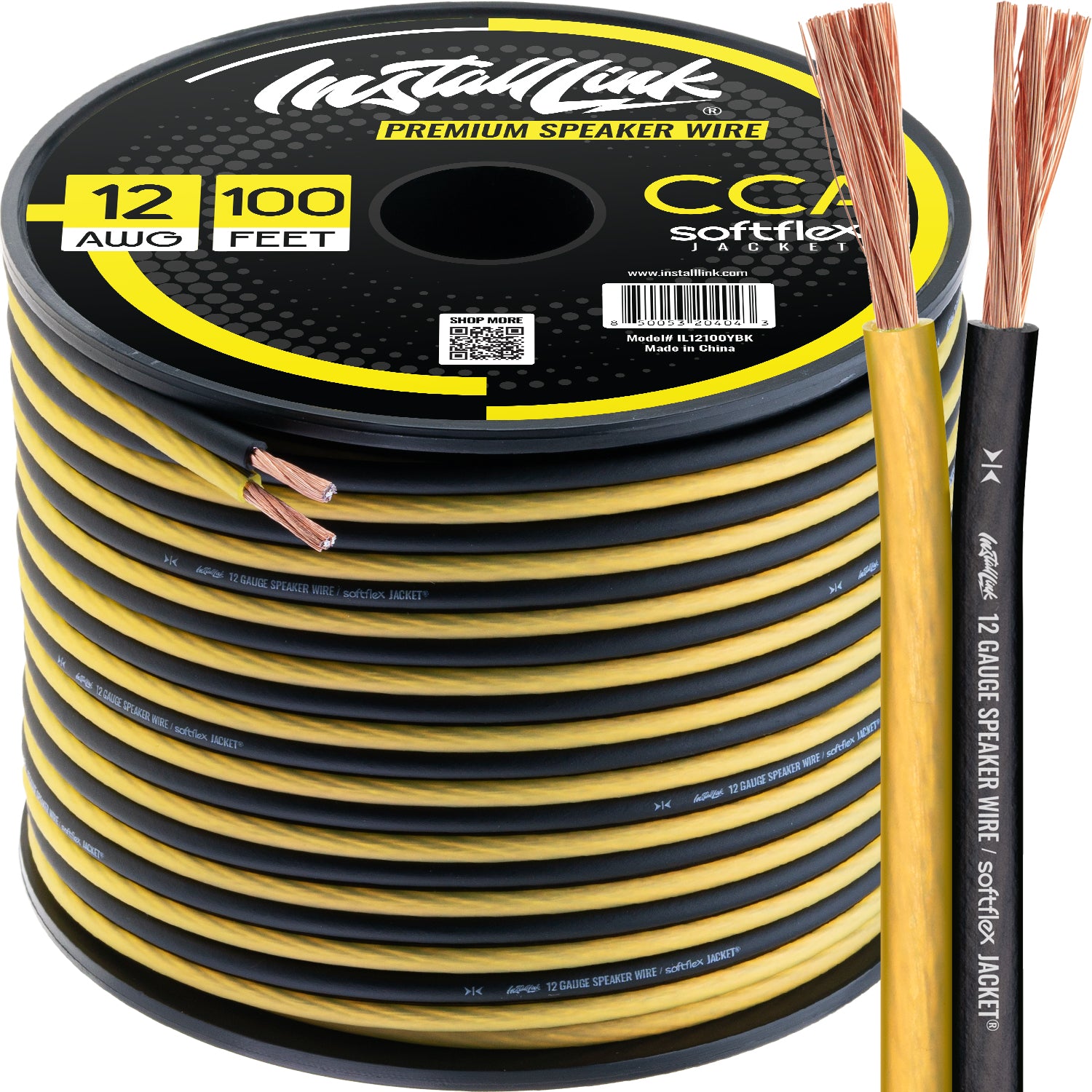 Speaker Wire 12 Gauge CCA, 100ft, Yellow/Black image 0