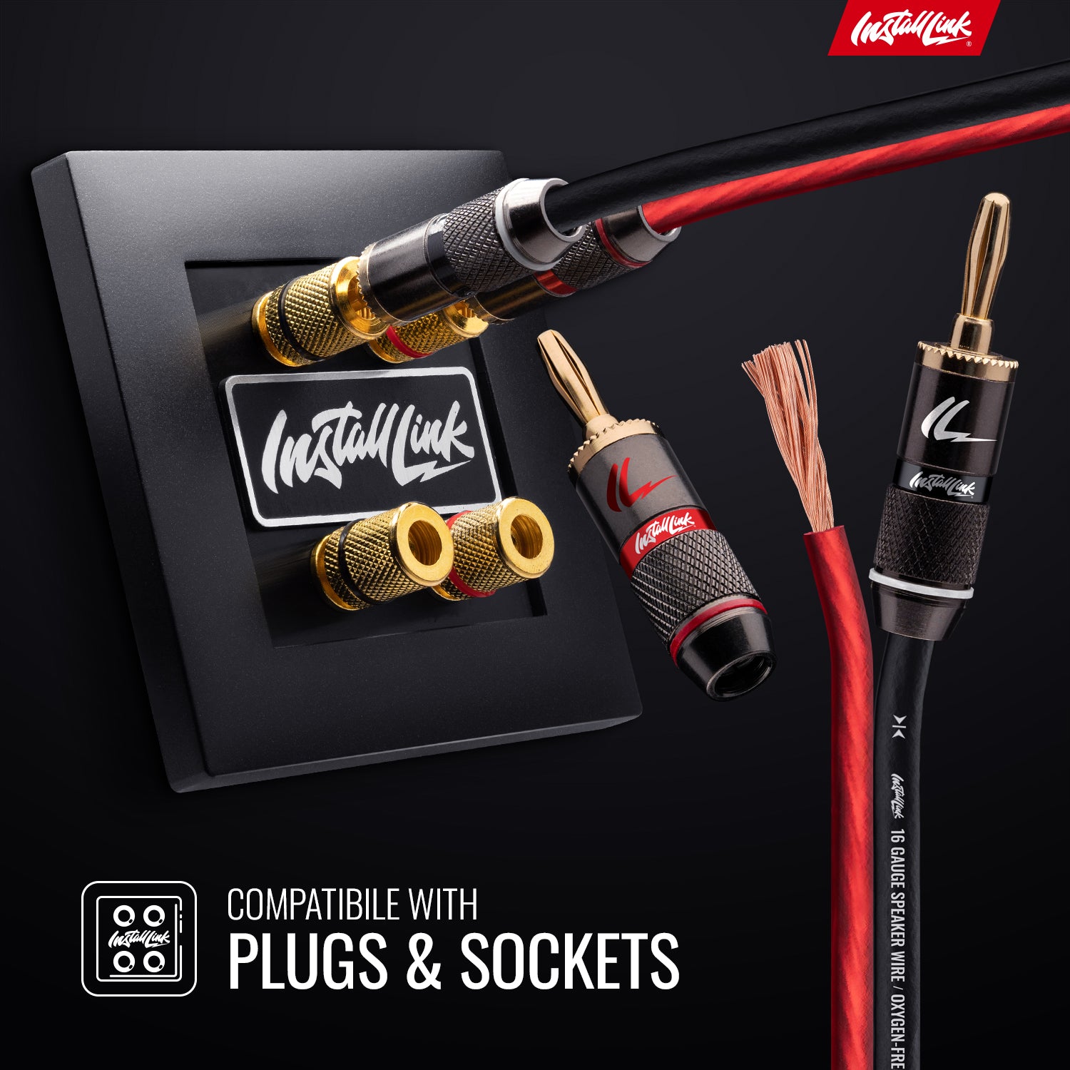 Speaker Wire 16 Gauge, OFC, 30ft, Red/Black image 3