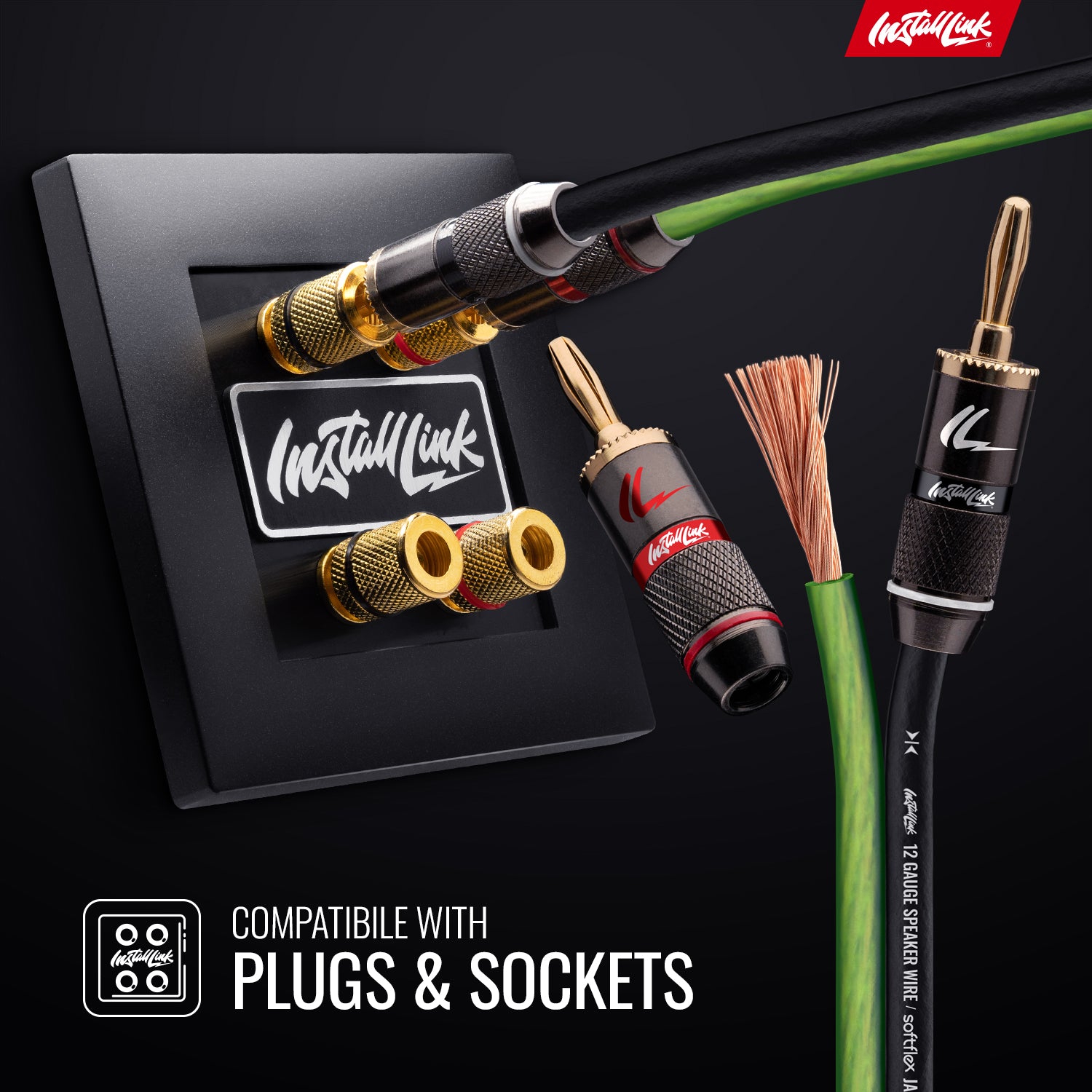 Speaker Wire 12 Gauge CCA, 100ft, Green/Black image 3