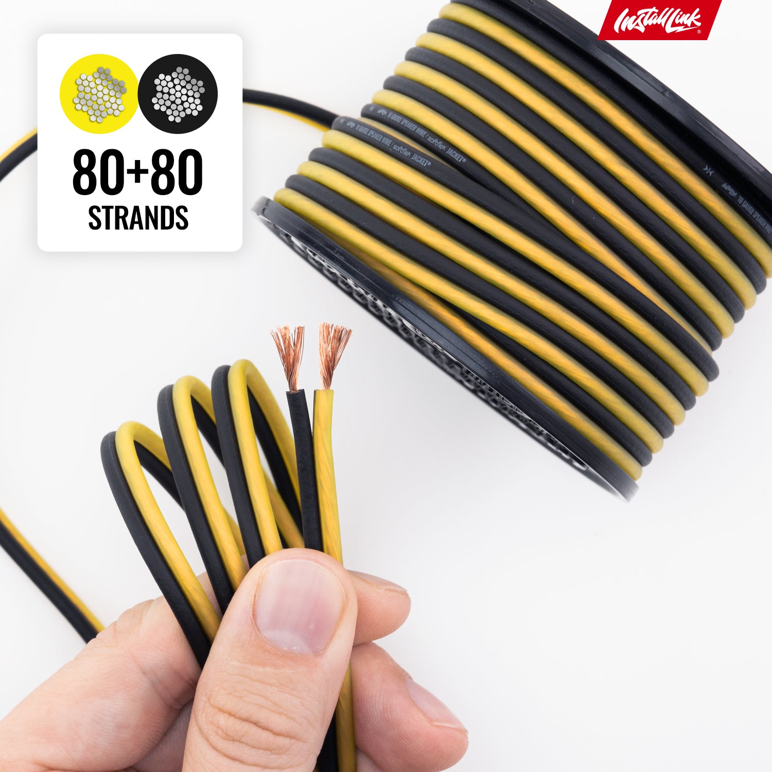 Speaker Wire 16 Gauge, CCA, 30ft, Yellow/Black image 7
