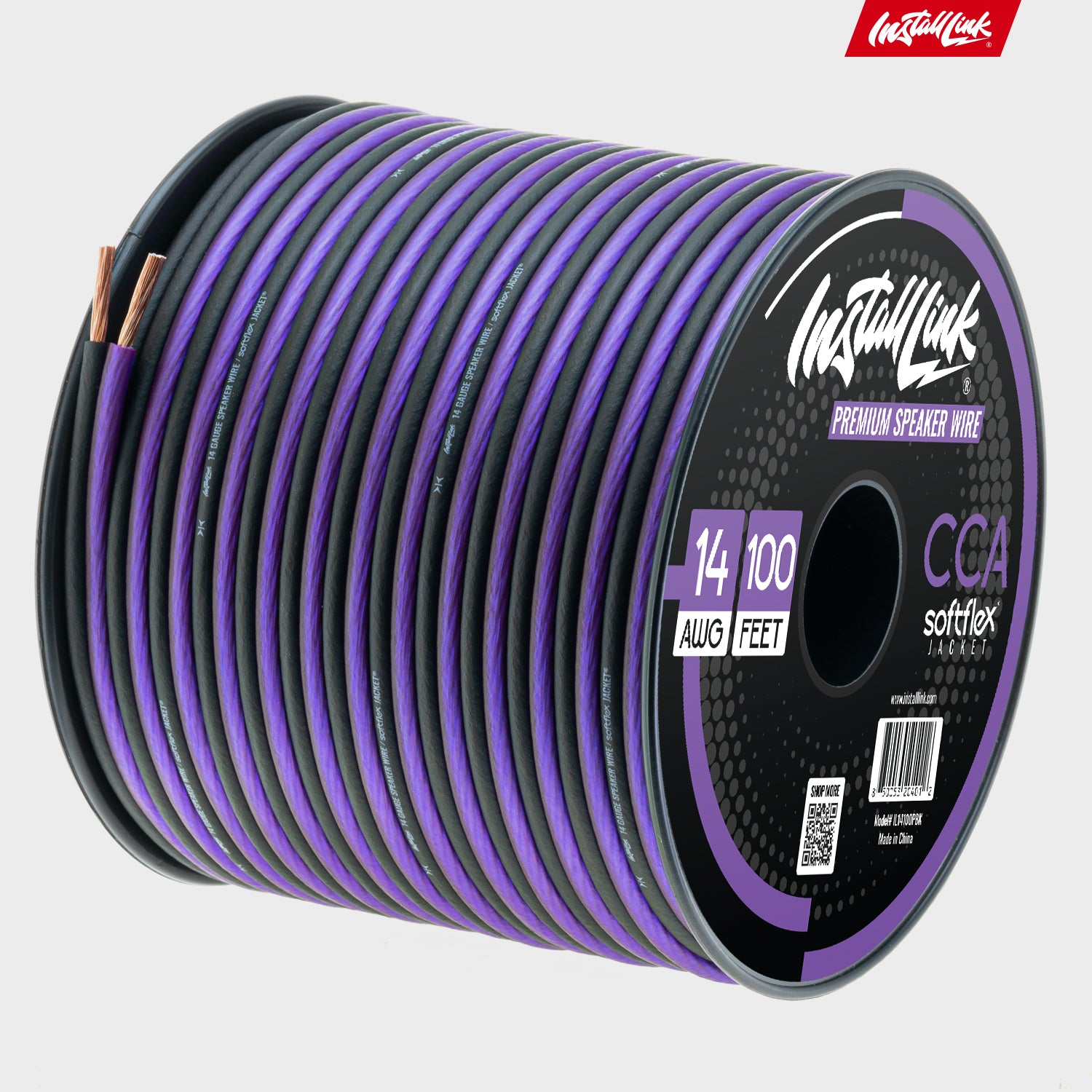 Speaker Wire 14 Gauge, CCA, 100ft, Purple/Black - 4 Pack image 8